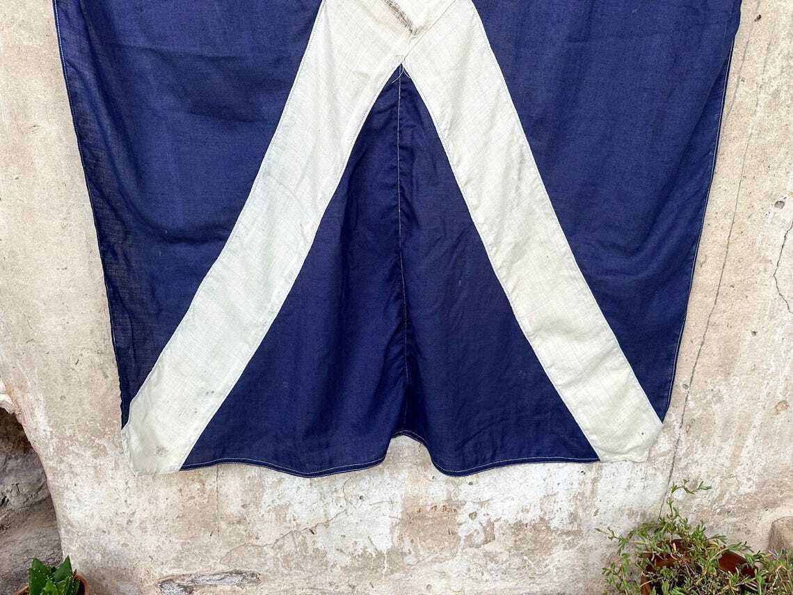 Vintage Signal Flag Letter 'M' 'Mike' Large Saltire St. Andrew's Cross photo Textiles