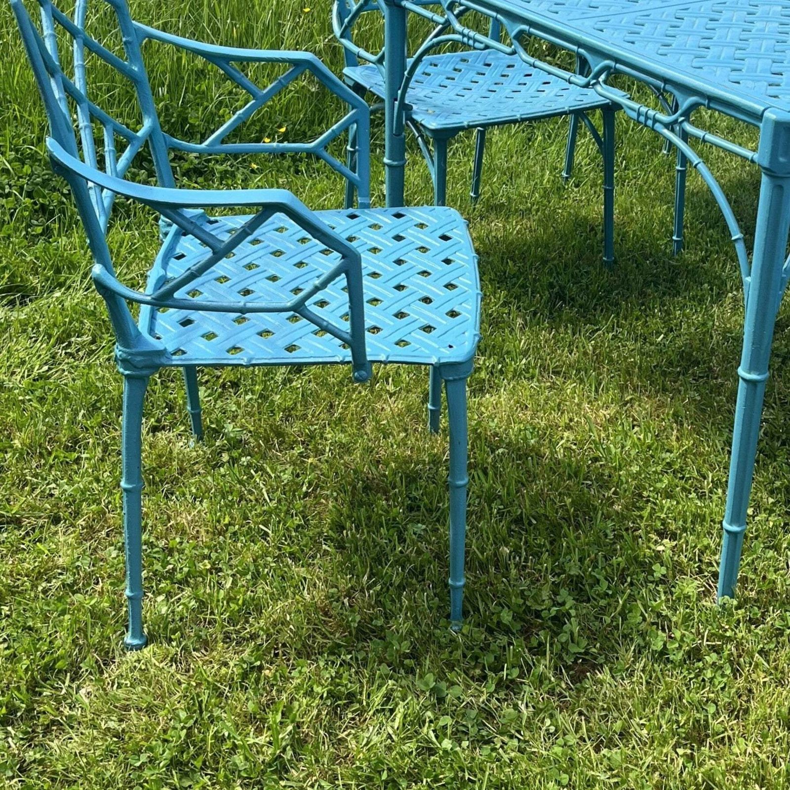 photo for sale Mid Century   Faux Bamboo Garden Set