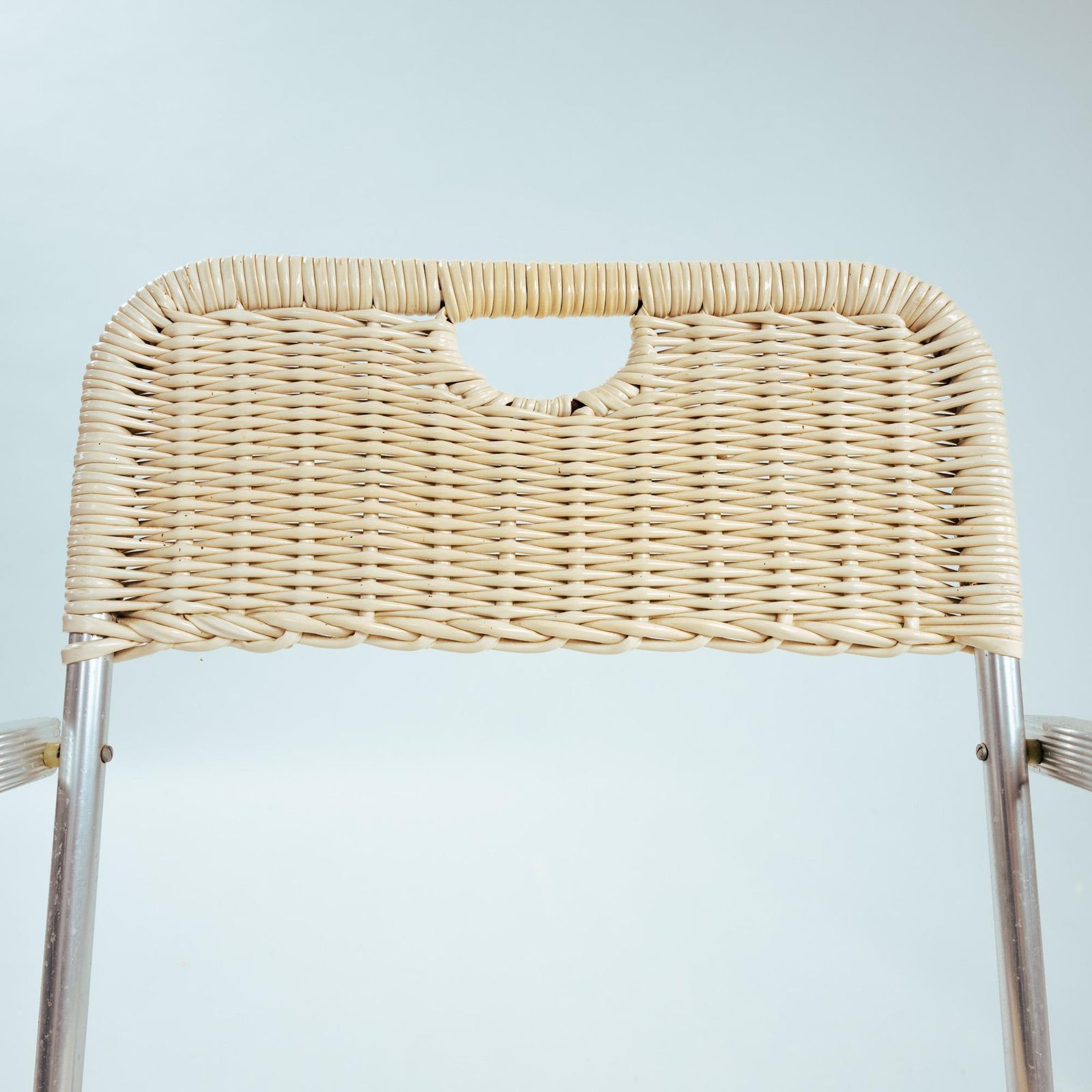 photo vinterior 4 Mid Century Tossa Wicker Folding Garden Chairs By Hilbrant, Italy, 1960s