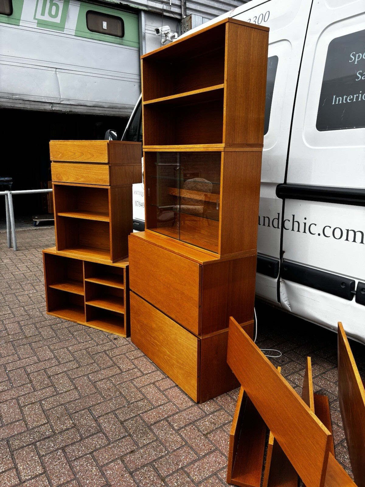 Mid Century 13 Pieces Of Floating Cabinets Display Cabinet, Shelves & Drawers photo Furniture