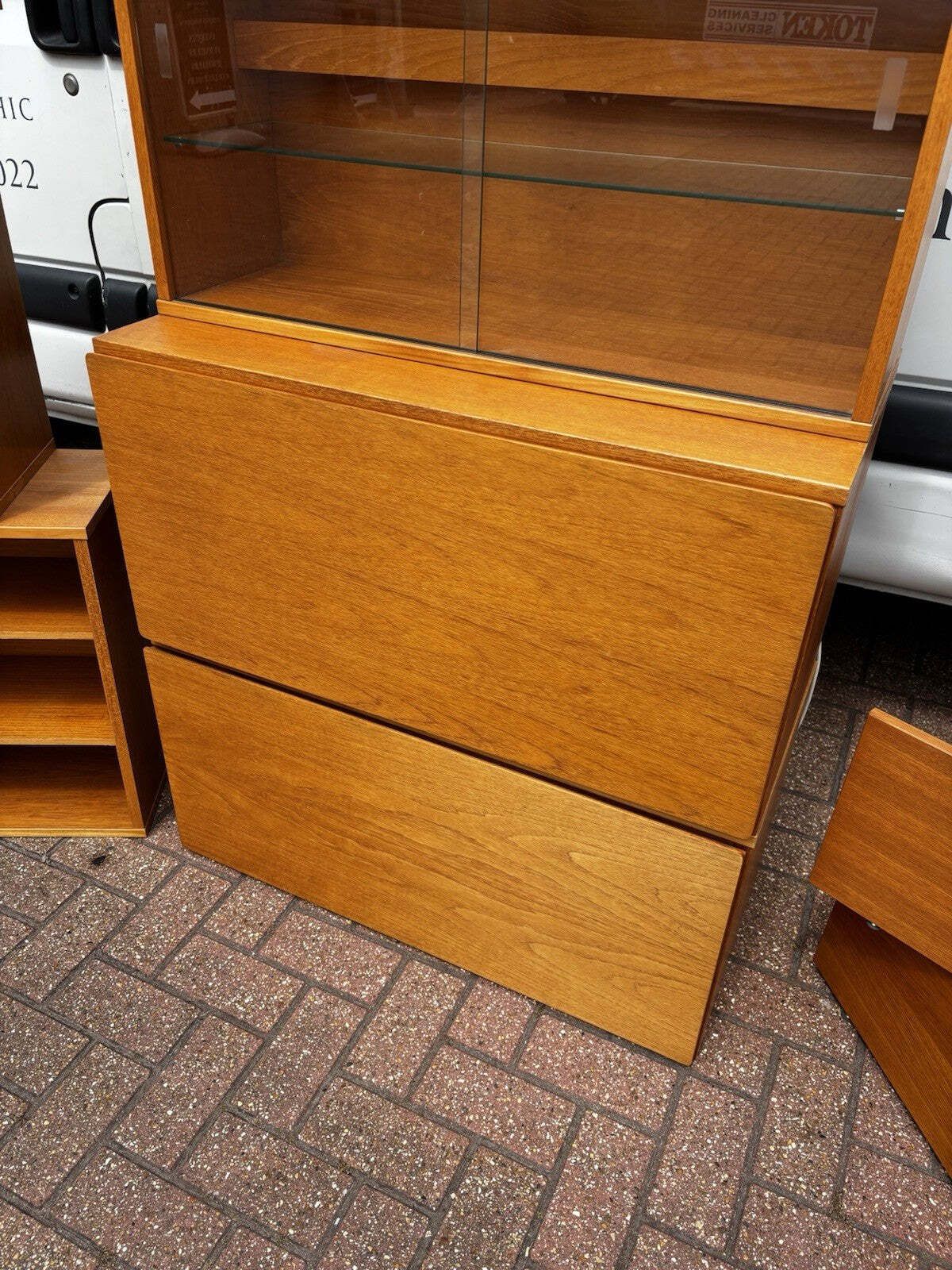 Mid Century 13 Pieces Of Floating Cabinets Display Cabinet, Shelves & Drawers photo vintage