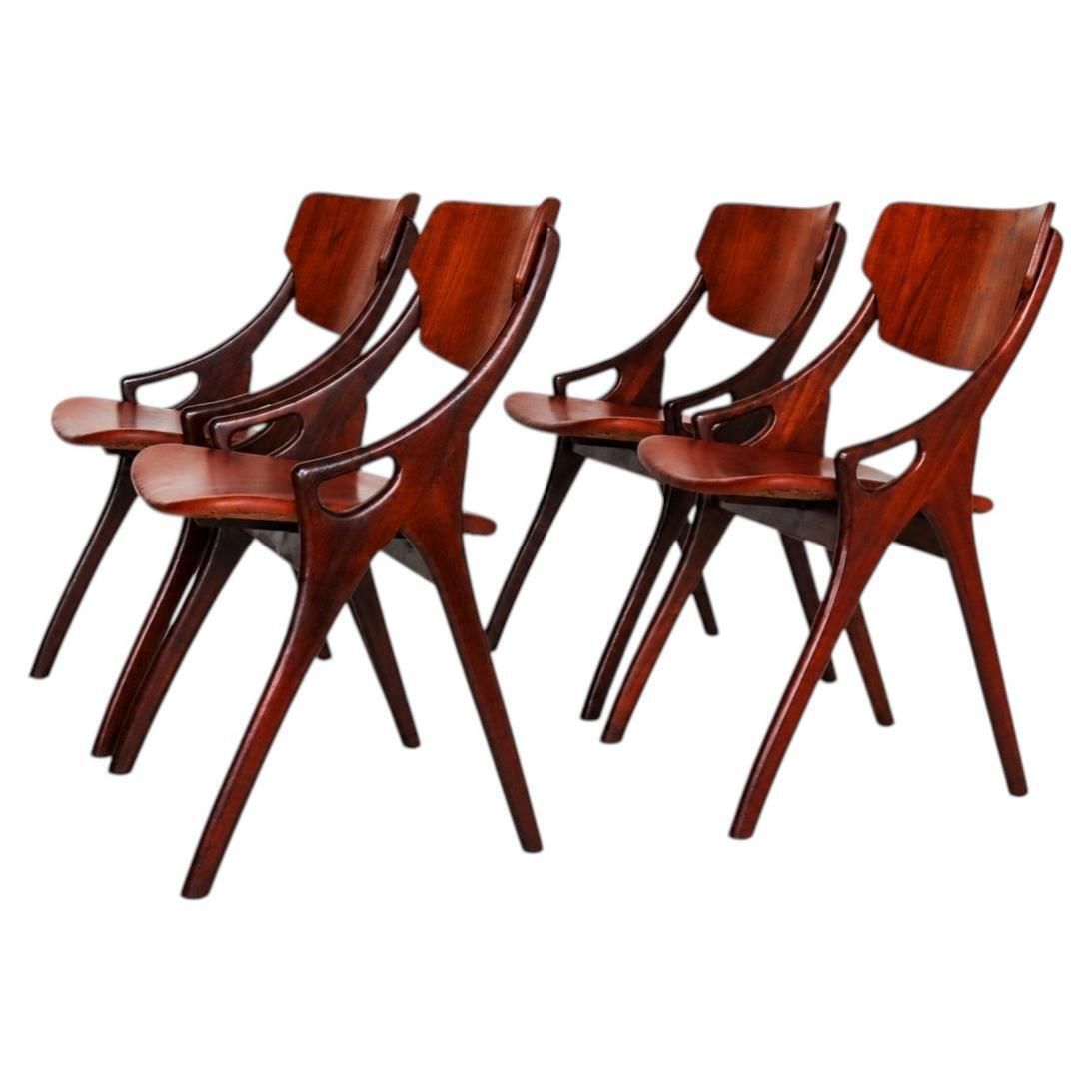 Set Of 4 Danish Design Dining Chairs By Arne Hovmand Olsen 1950 For Mogenskold