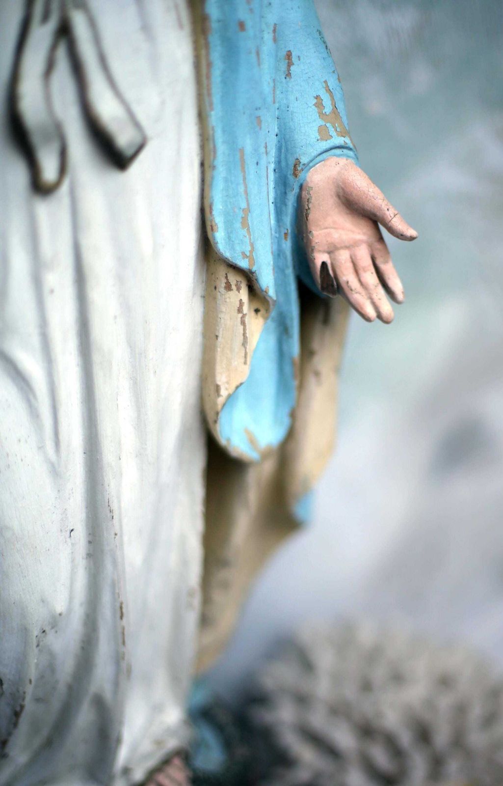 photo furniture Huge Antique French Madonna Church Statue Large Wooden Polychrome Virgin Mary