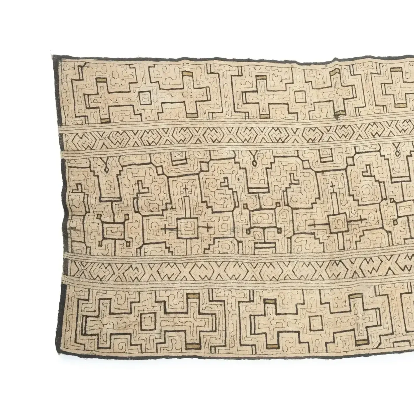 A 19th Century Peruvian Shipibo Embroidered Textile Fragment photo furniture