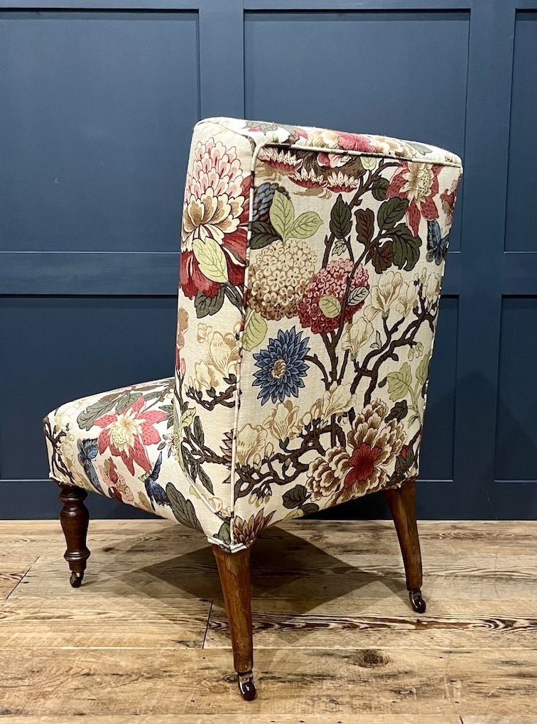 A Rare Pair Of Antique French Upholstered Slipper Chairs photo vinterior