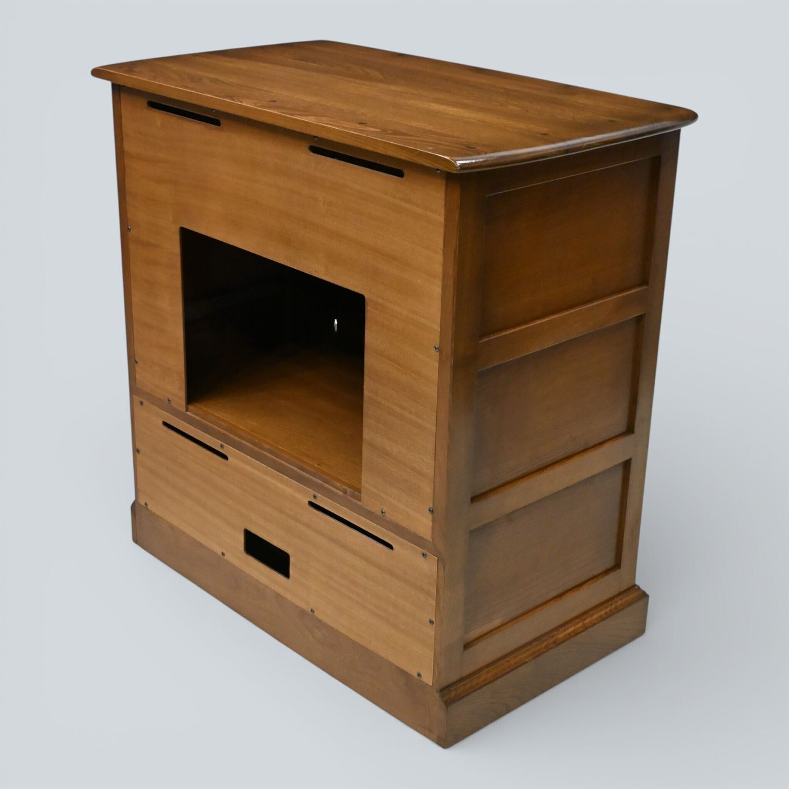 Ercol Mural Tv Video Cabinet Golden Dawn Hideaway Doors Model 839 Free Delivery photo buy