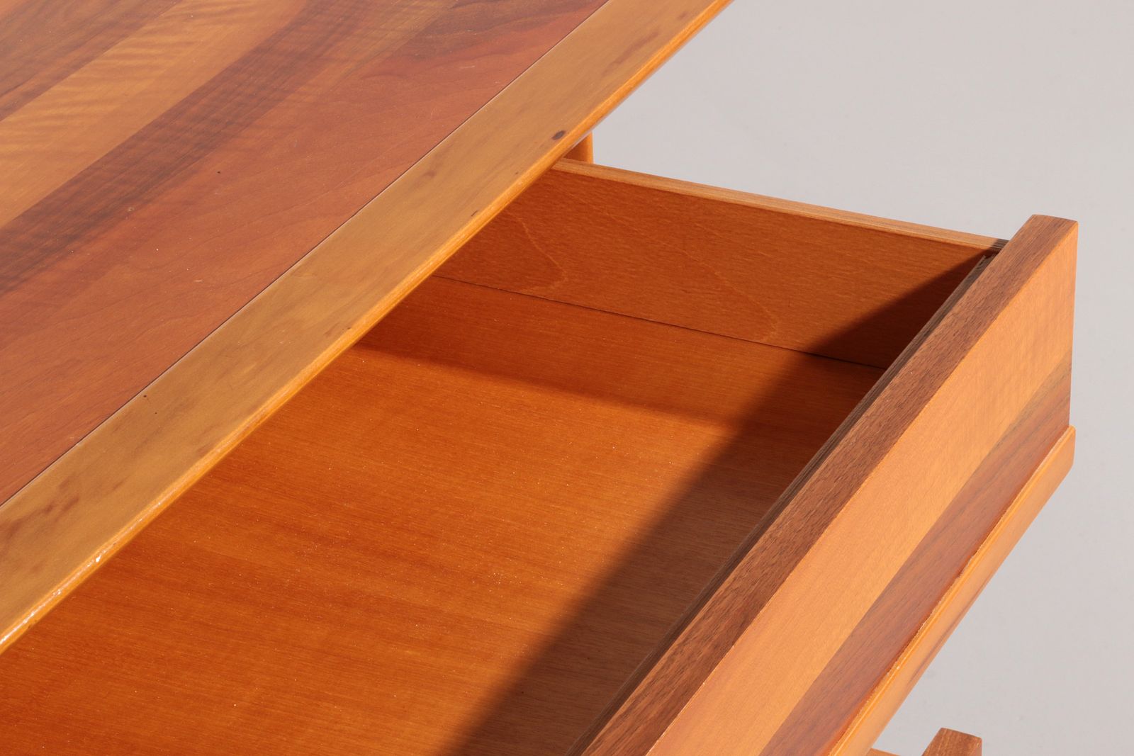 Italian Architectural Chest Of Drawers In Walnut 1970 Italy photo vinterior