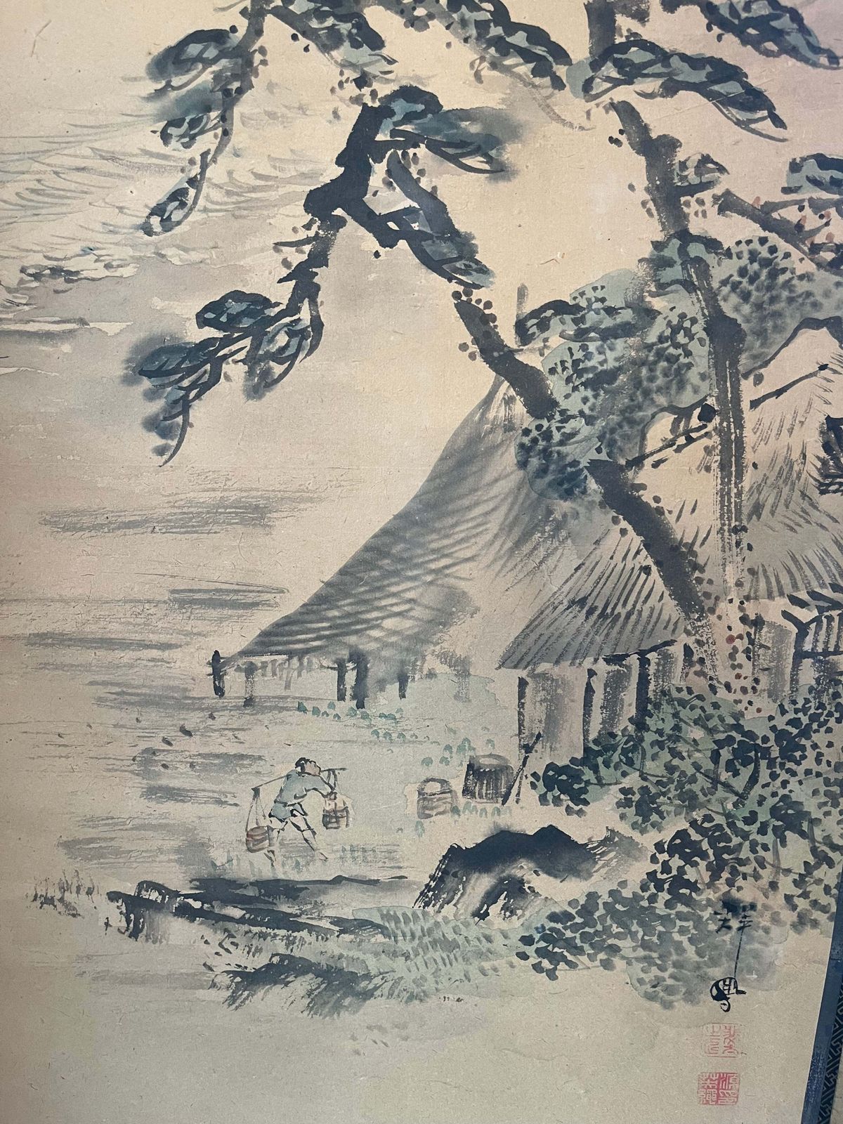 photo for sale Monumental Japanese Six Fold Byōbu Screen, Late Edo To Early Meiji Period