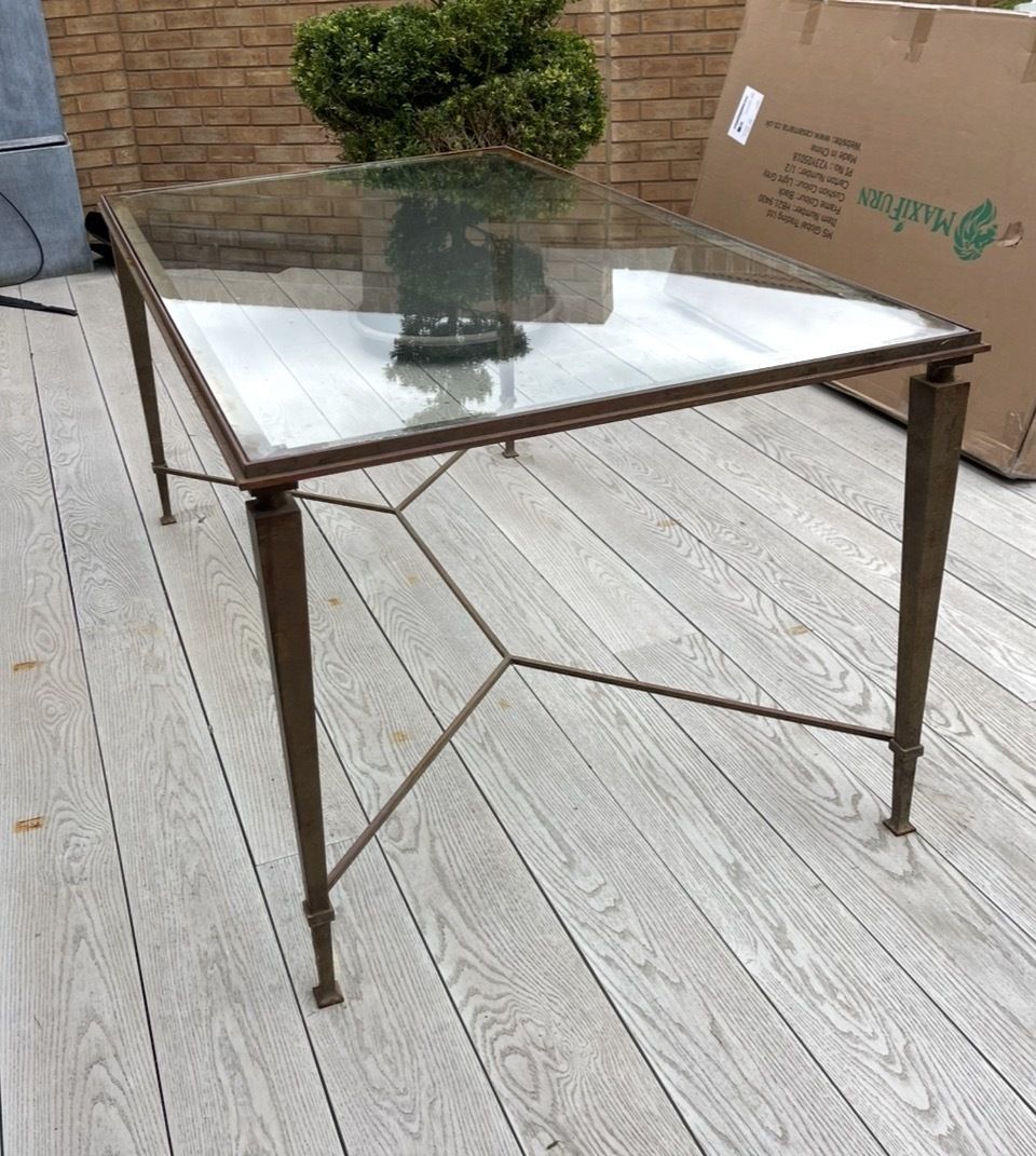 Metal And Glass Table