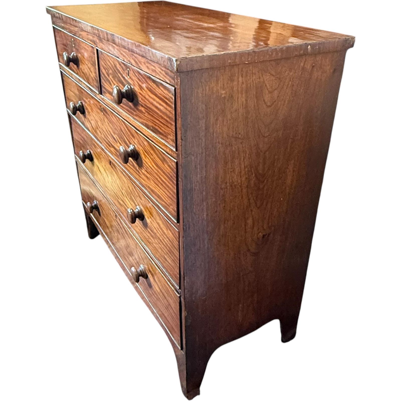 photo for sale Antique Regency Mahogany Chest Of Drawers Early Victorian C1830 2 Over 3