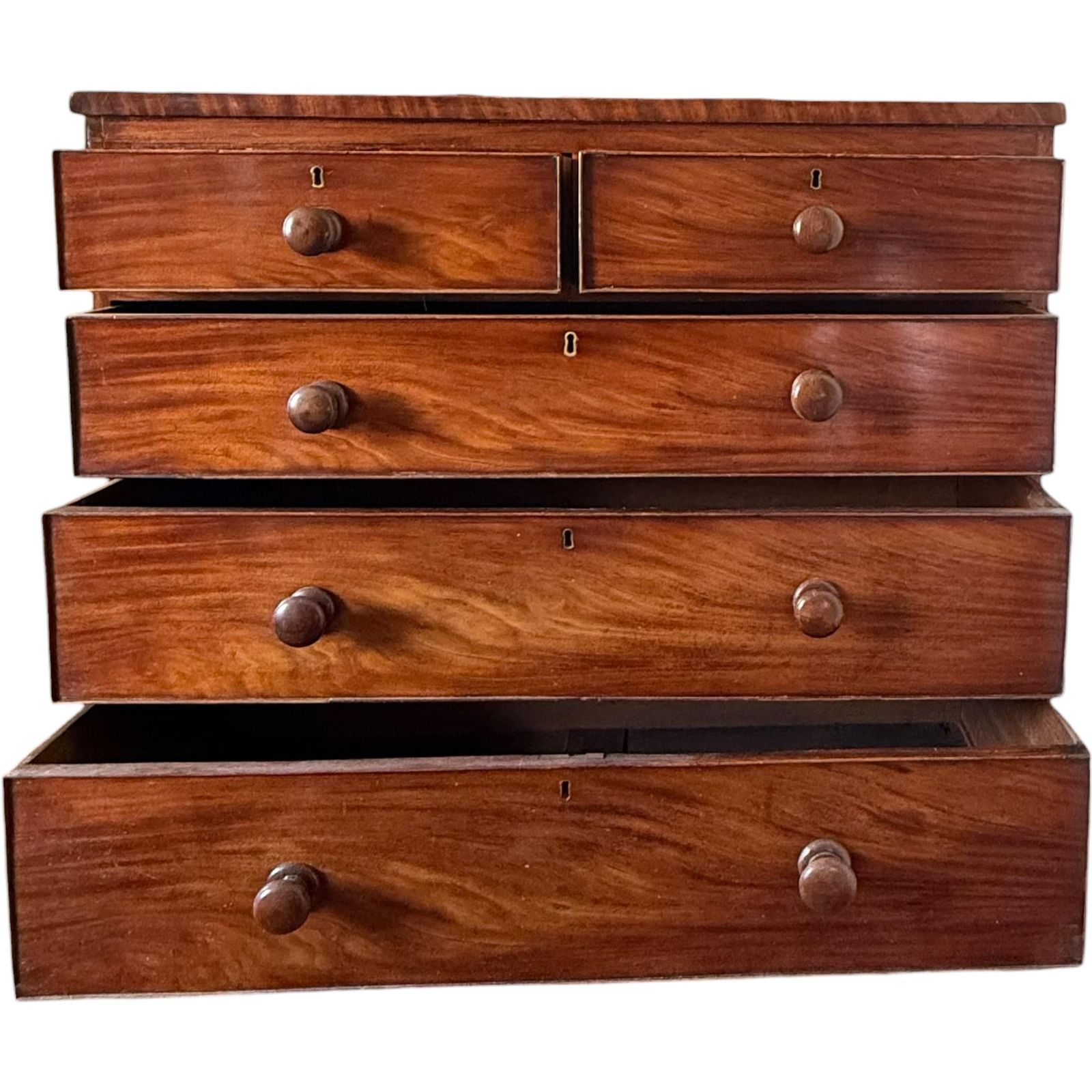 Furniture Antique Regency Mahogany Chest Of Drawers Early Victorian C1830 2 Over 3 photo