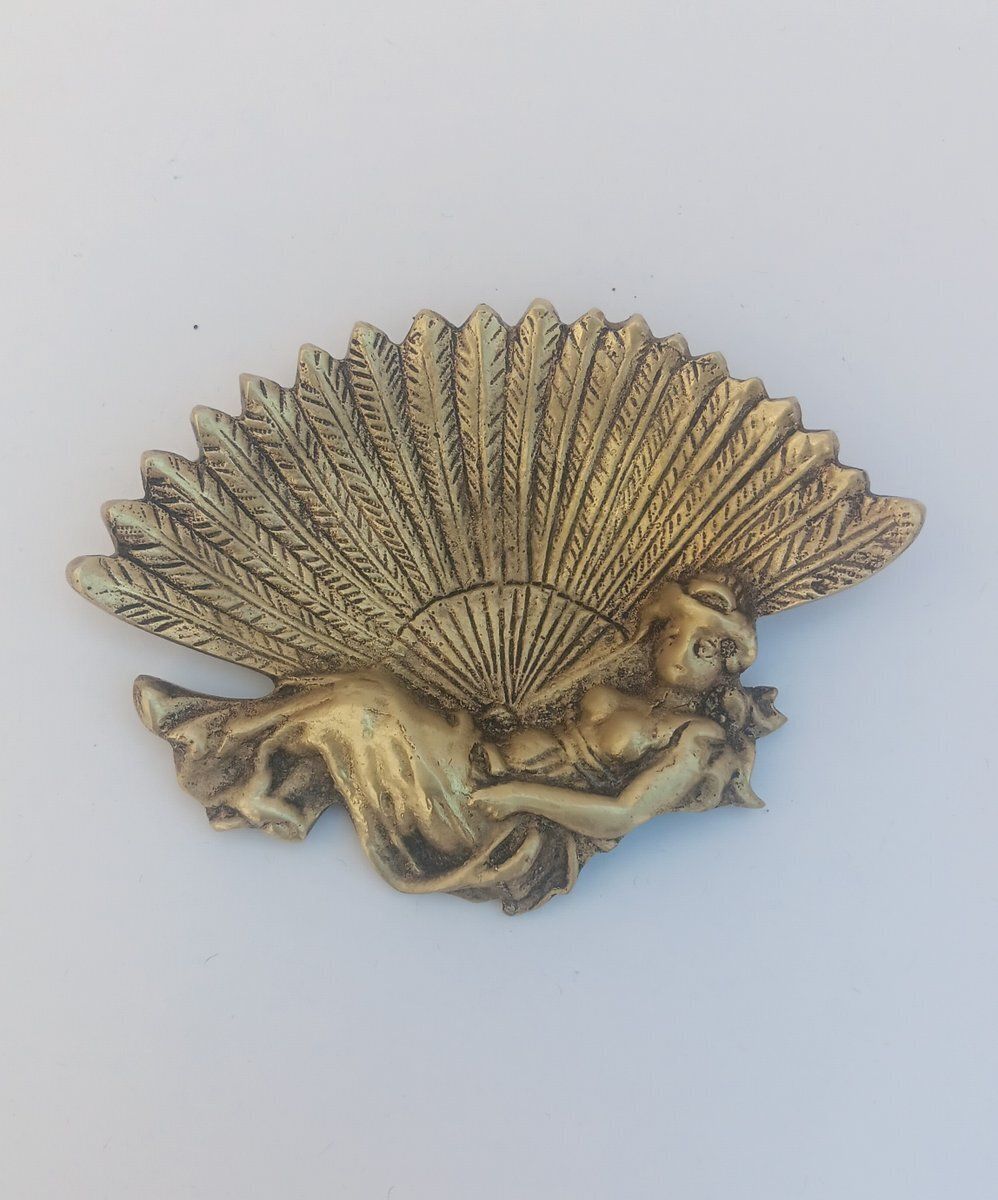 Cendrier en bronze Art Nouveau, années 1930