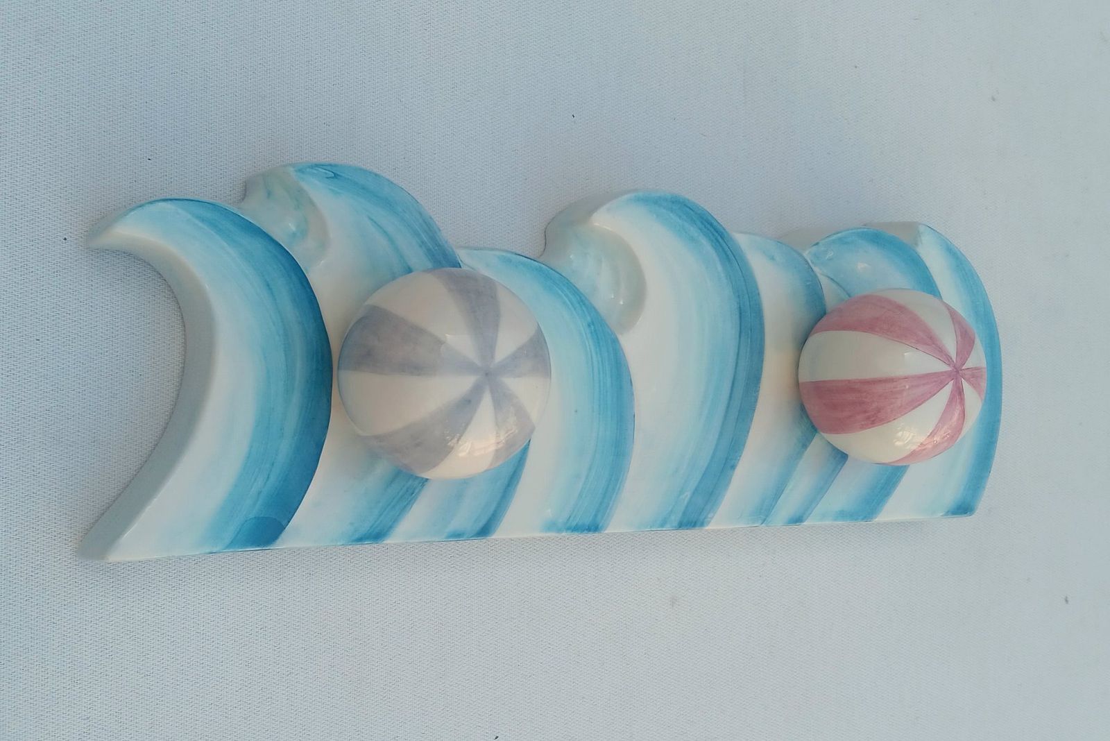 Ceramic Wall Coat Rack By Mario Dalla Gassa For Nove Italy, 1980s