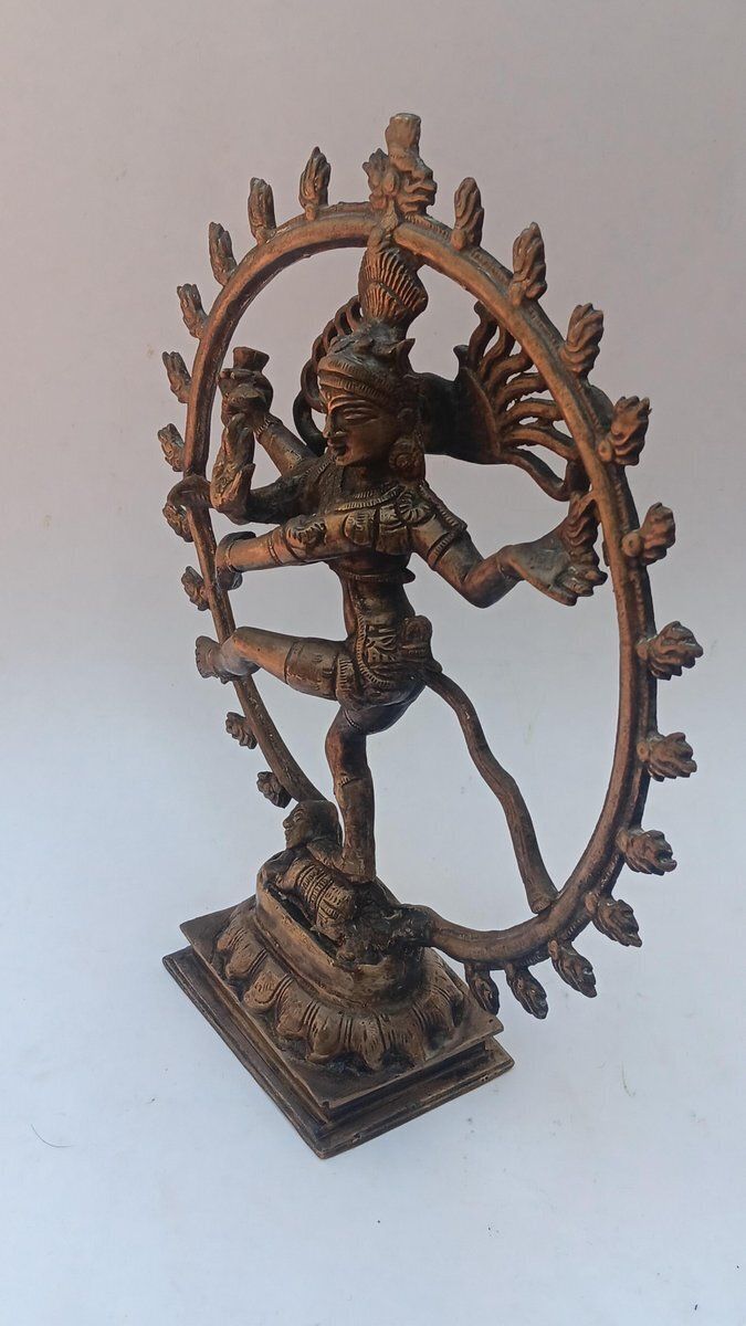 Vintage Shiva Nataraja Bronze Sculpture, 1920s photo for sale
