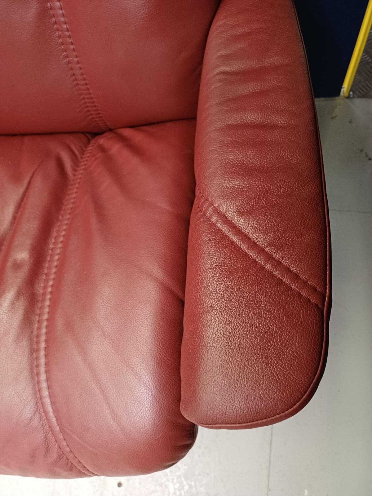 Ekornes Stressless Grey Leather Swivel Recliner Armchair & Footstool photo Furniture
