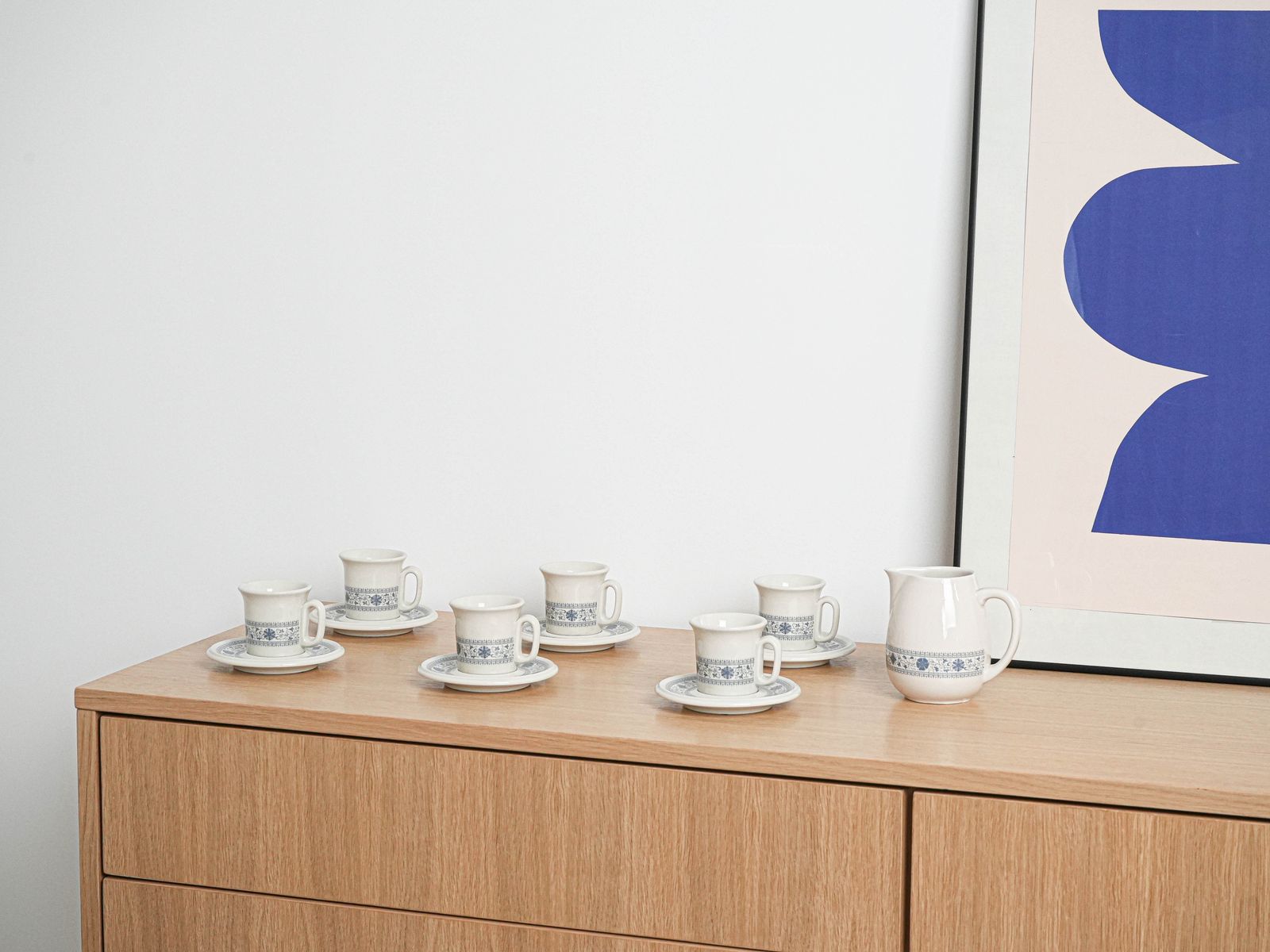 Theepot en kopjesset, Italiaans design, jaren 1970, Made In Italy photo buy