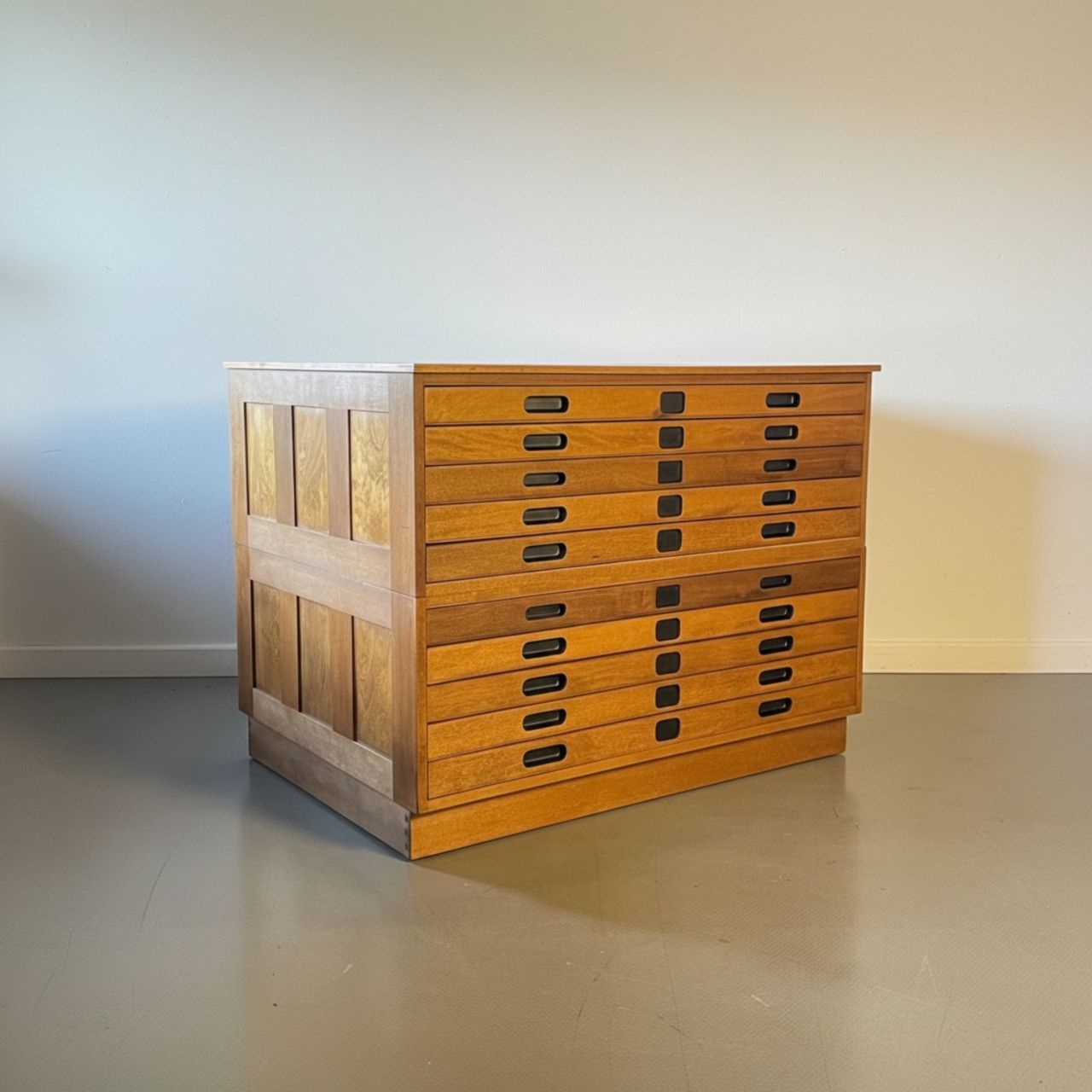 Midcentury Staverton Plan Chest With Inset Handles