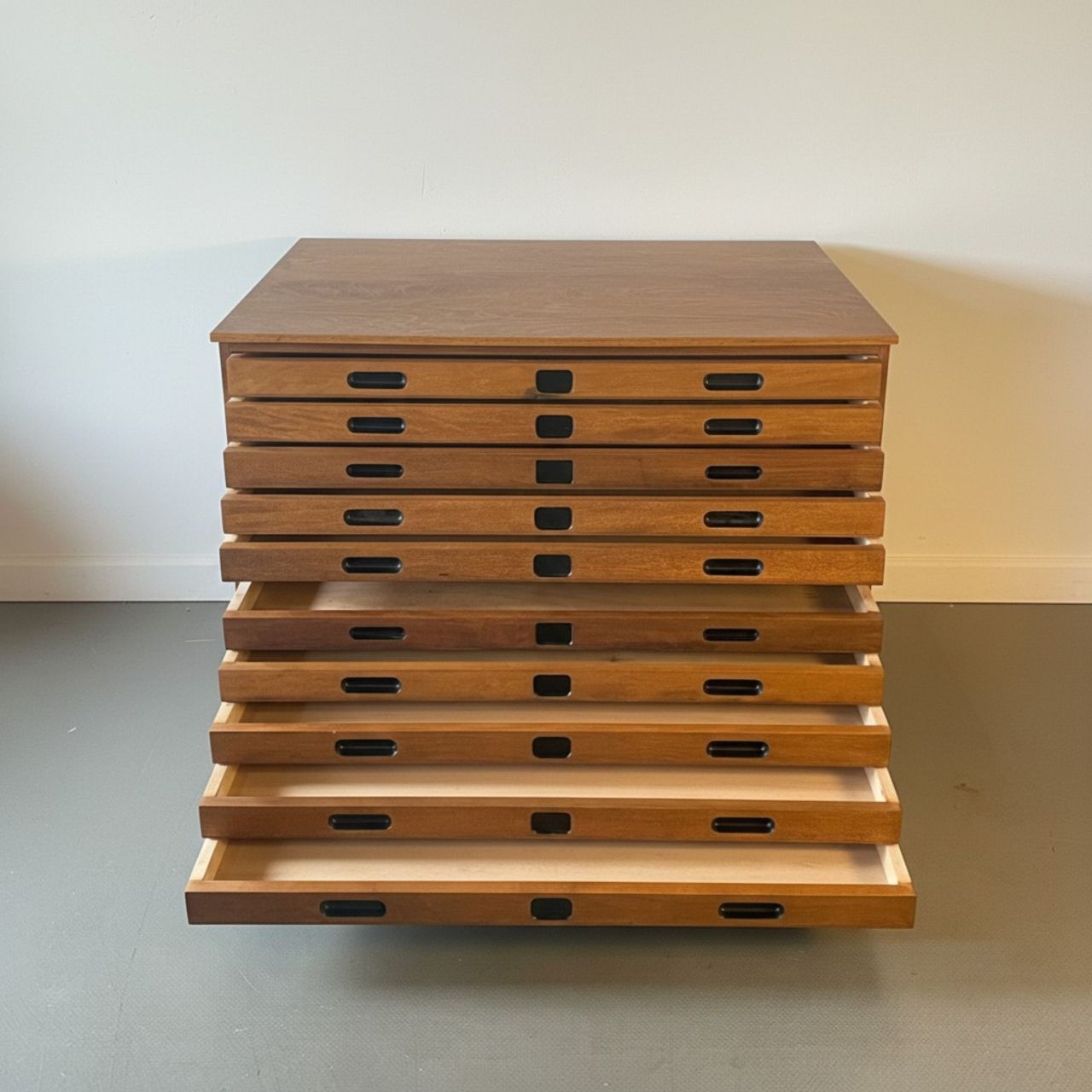 Midcentury Staverton Plan Chest With Inset Handles photo Furniture