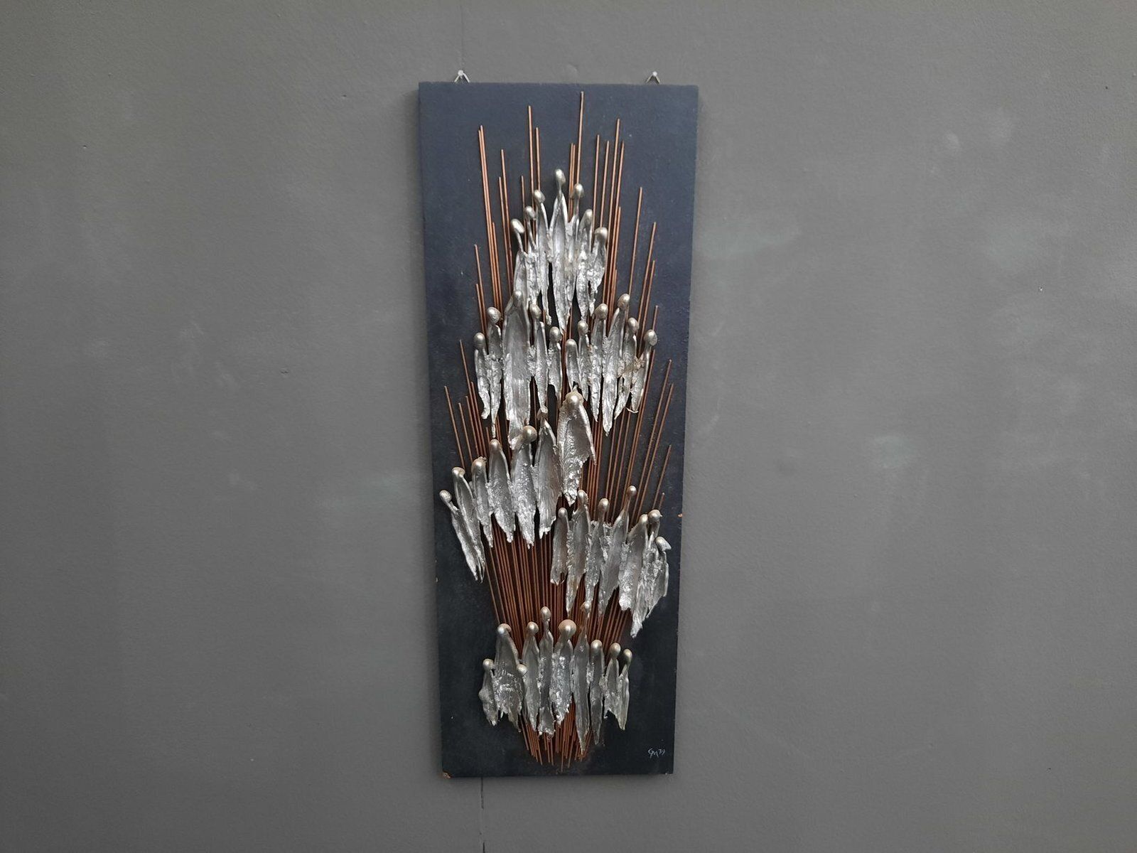 Anthroposophic Wall Sculpture In Copper, Metal, Wood & Pewter, 1979