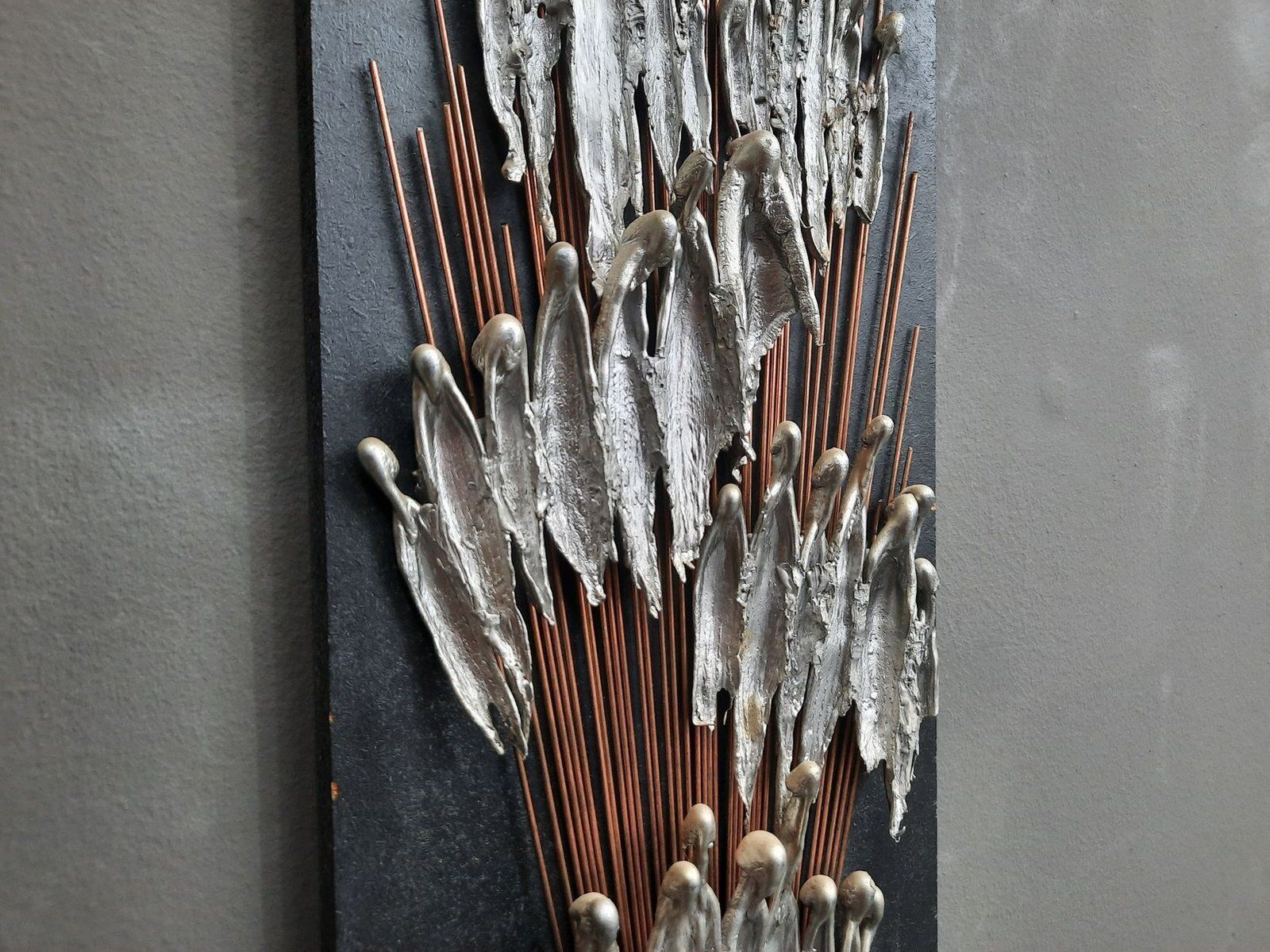 Anthroposophic Wall Sculpture In Copper, Metal, Wood & Pewter, 1979 photo Art