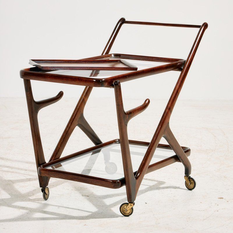 Alder Wood Trolley By Cesare Lacca For Cassina, 1950s photo for sale