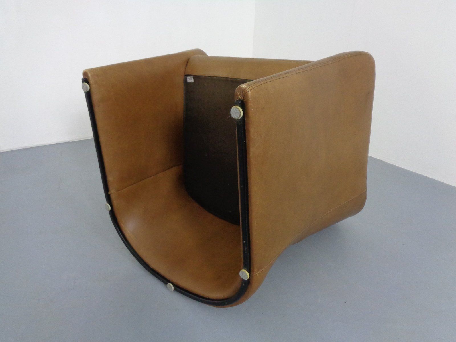 photo vinterior Mid Century German Leather Cocktail Chairs From Walter Knoll, 1960s, Set Of 2