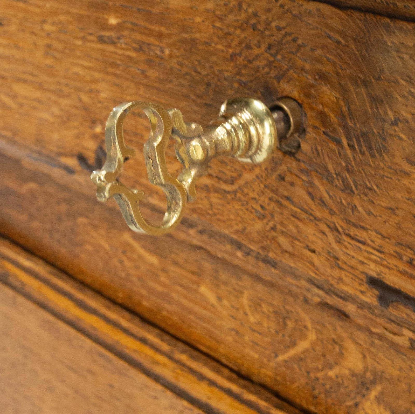 photo for sale French 19th Century Carved Oak Putti Desk Louis XIII Facade Circa 17th Century