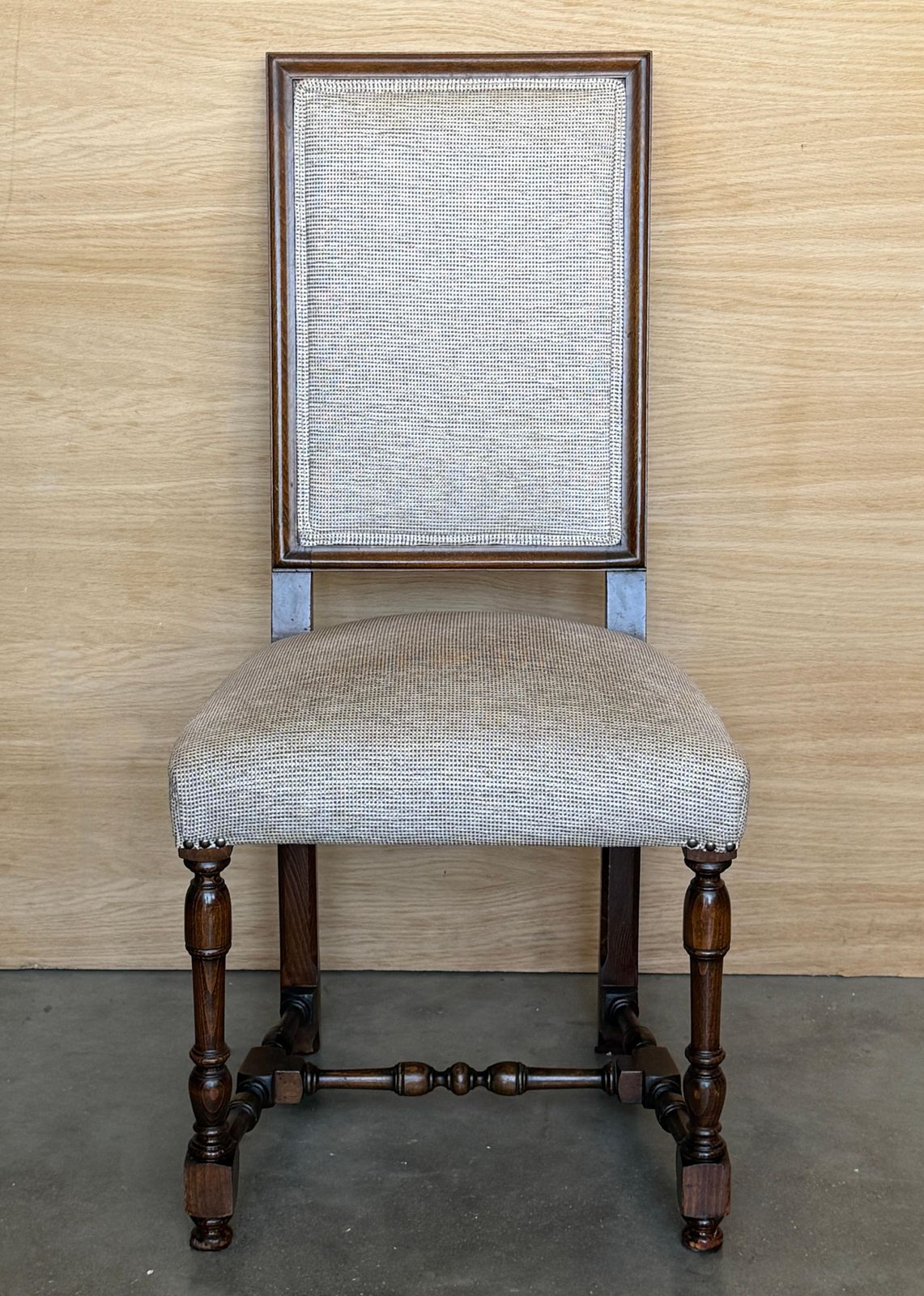 Wooden Dining Chair With Upholstered Seat And Backrest photo for sale