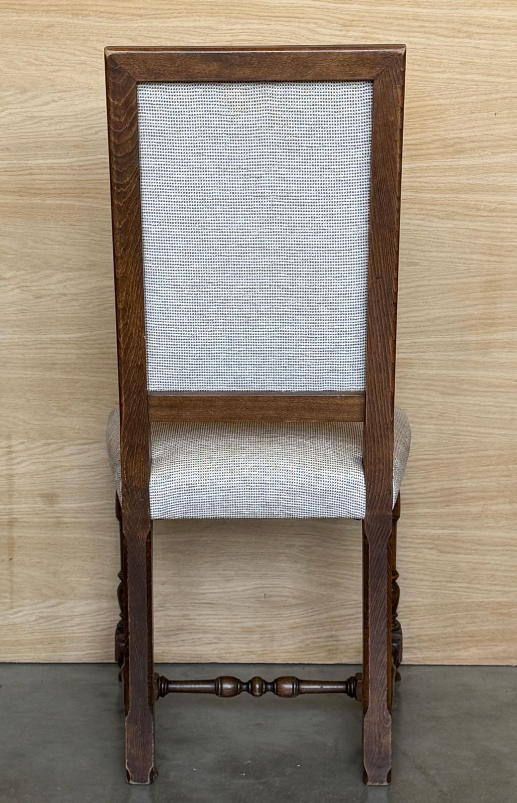 Wooden Dining Chair With Upholstered Seat And Backrest photo vinterior