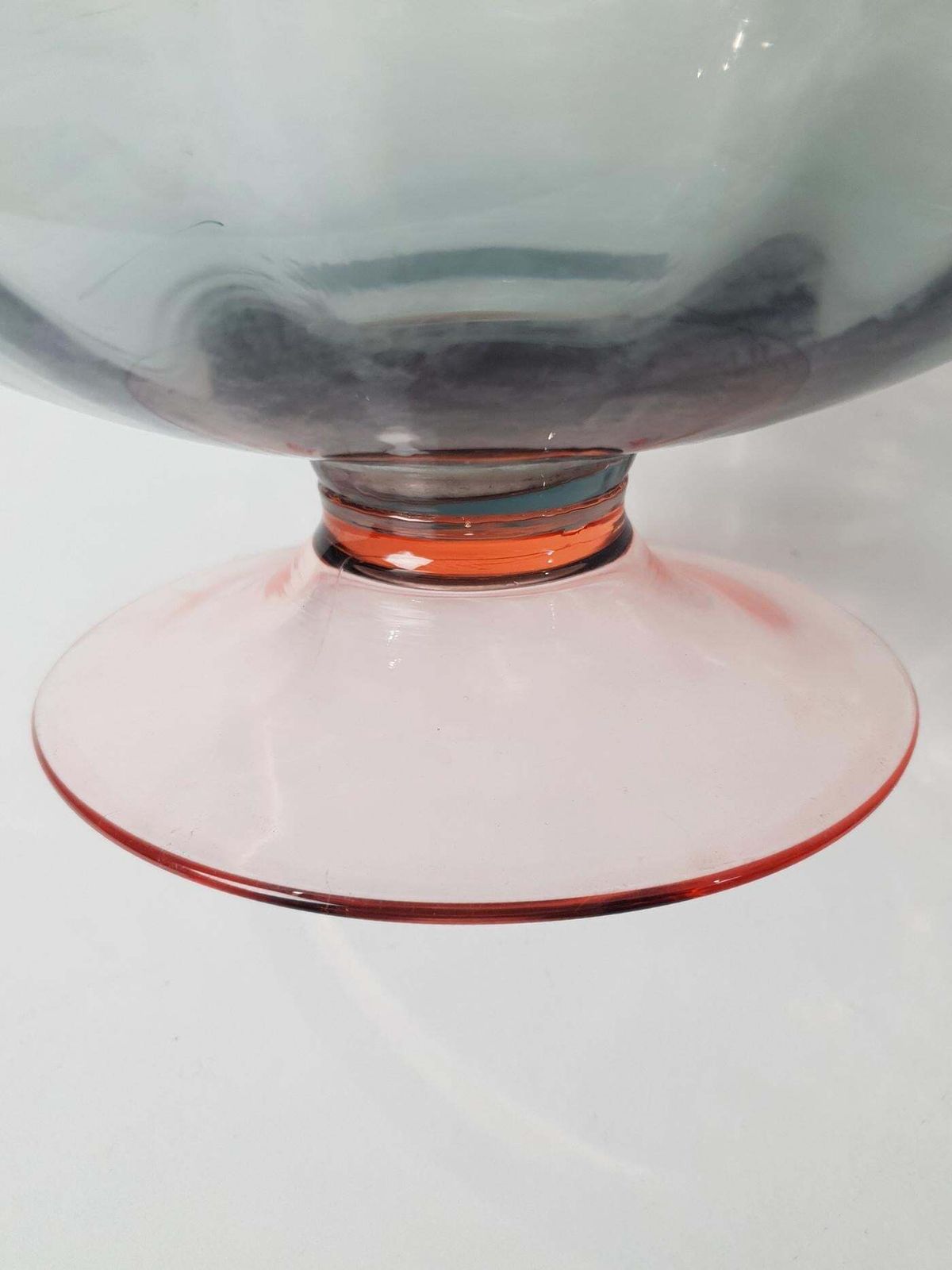 photo furniture Large Modern Murano Glass Vase, Pink And Gray, Italy, 1980s Design