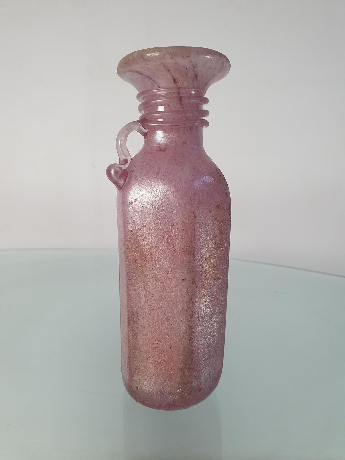 Pink Iridescent Scavo Vase By Archimede Seguso, Murano, 1950s photo furniture