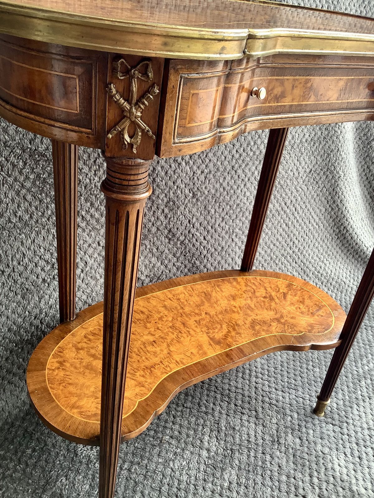 Pair Of Amboyna Bedside/Side Tables photo vintage