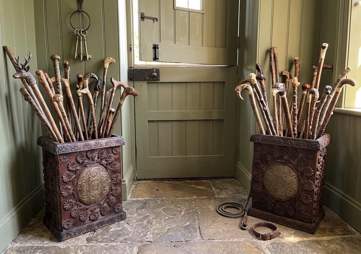Pair Of Anglo Indian Stick Stands