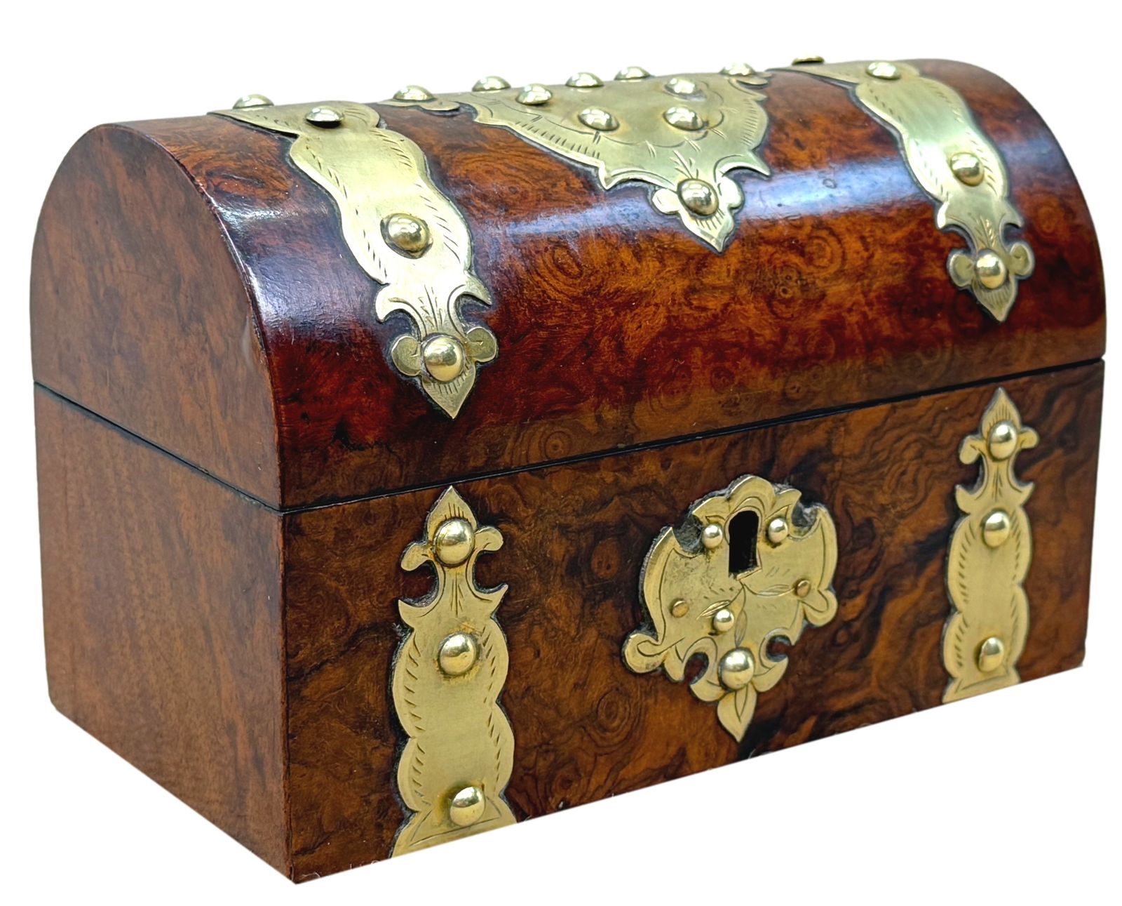 photo for sale 19th Century Burr Walnut Stationary Box (England, Circa 1860)
