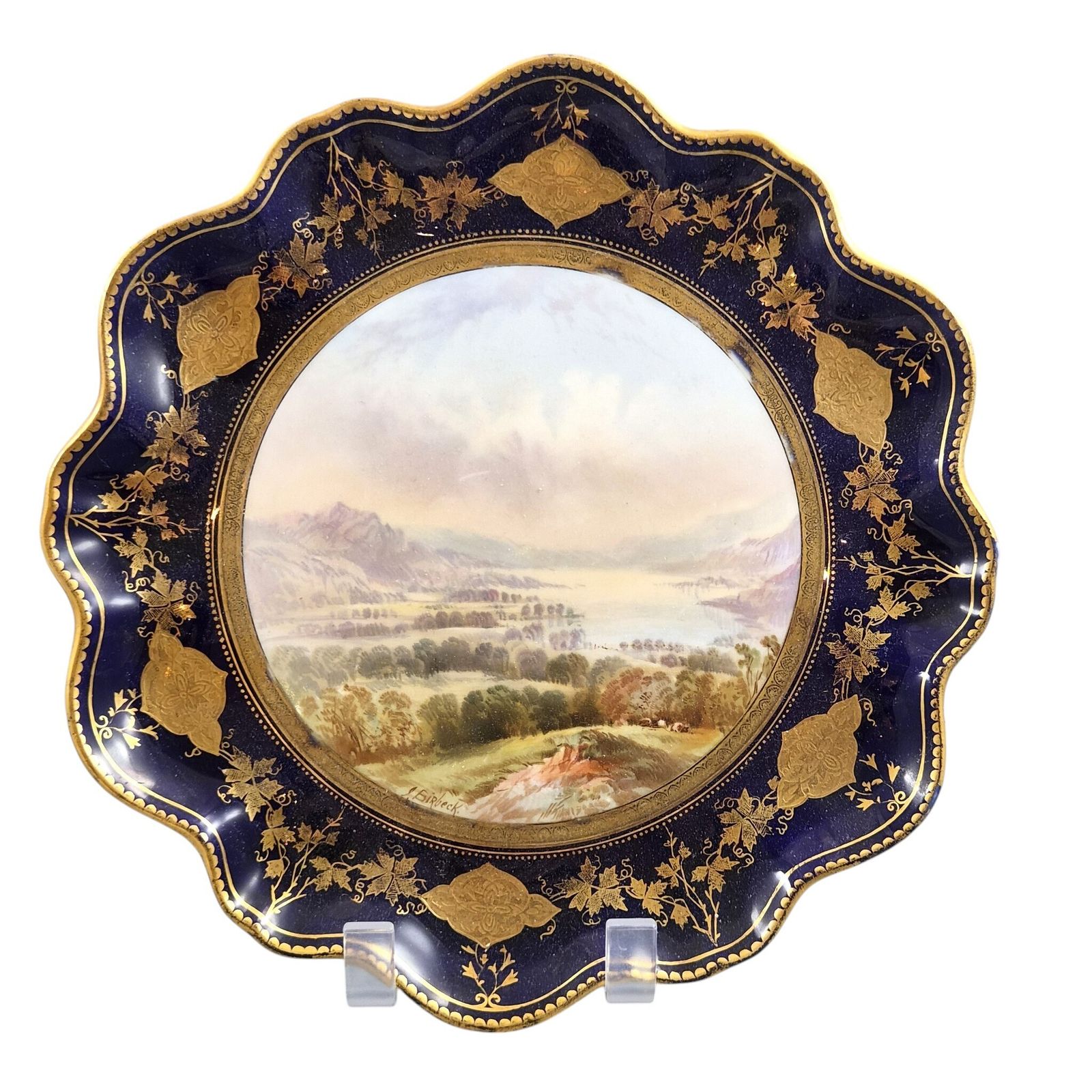 photo buy Victorian Aynsley Landscape Cabinet Plates By Joseph Birbeck, C.1888