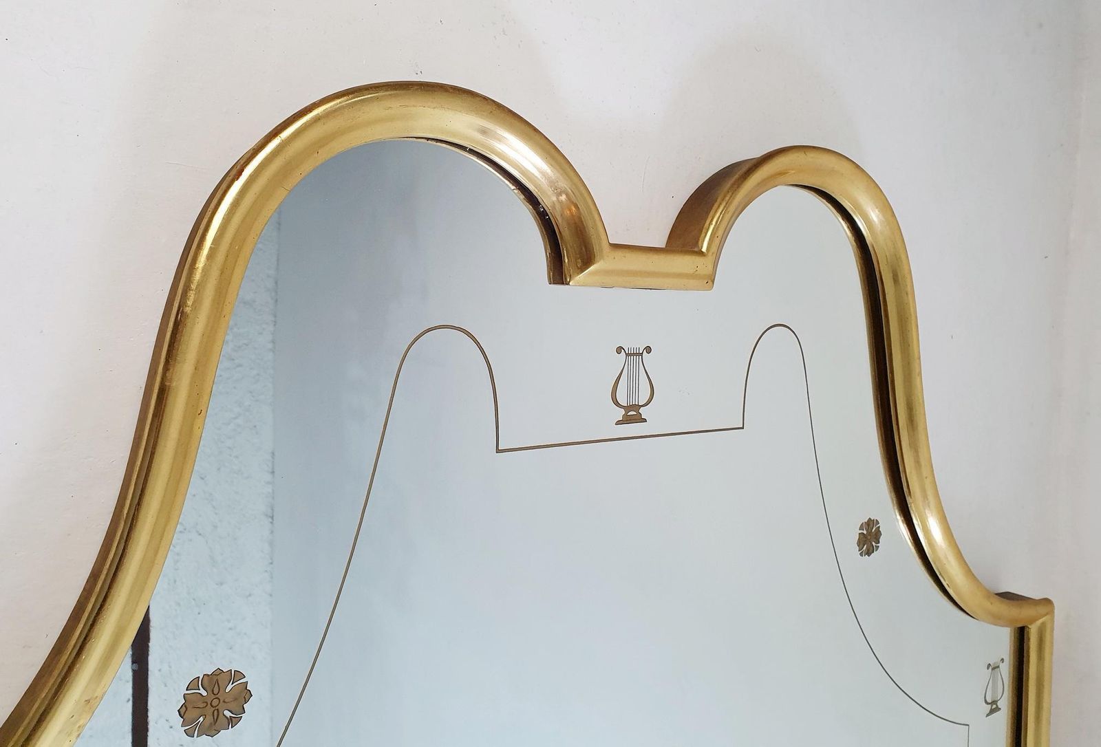 Neoclassic Full Length Mirror In The Style Of Gio Ponti, Italy photo Home Decor