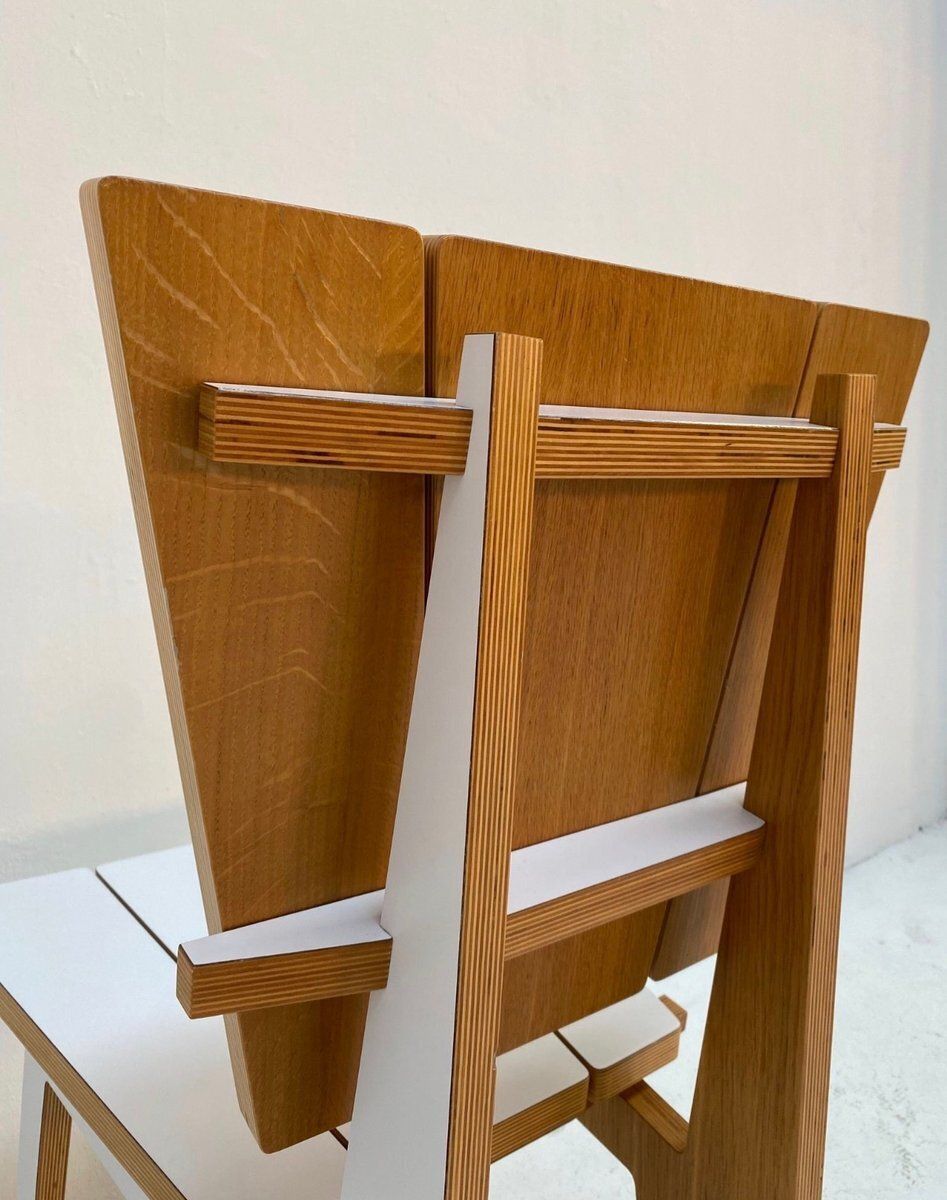 Norwegian Dining Chairs With Geometric Design, 1980s, Set Of 4 photo buy