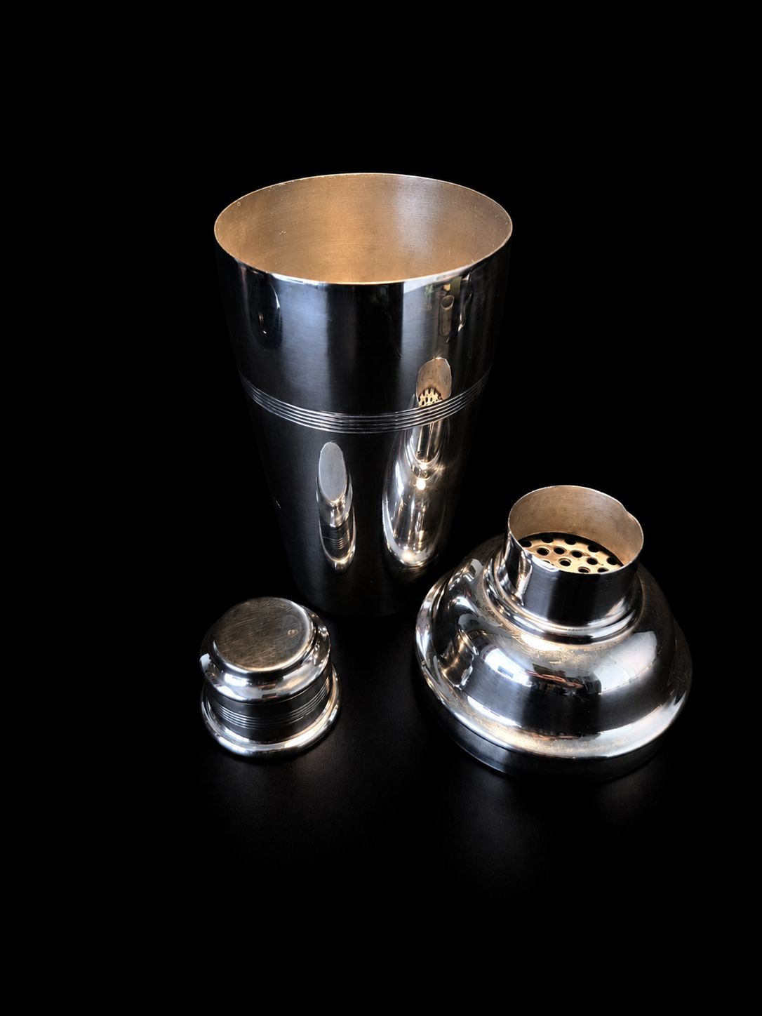 Art Deco Silver Plated Cocktail Shaker Mixer C1920 photo for sale