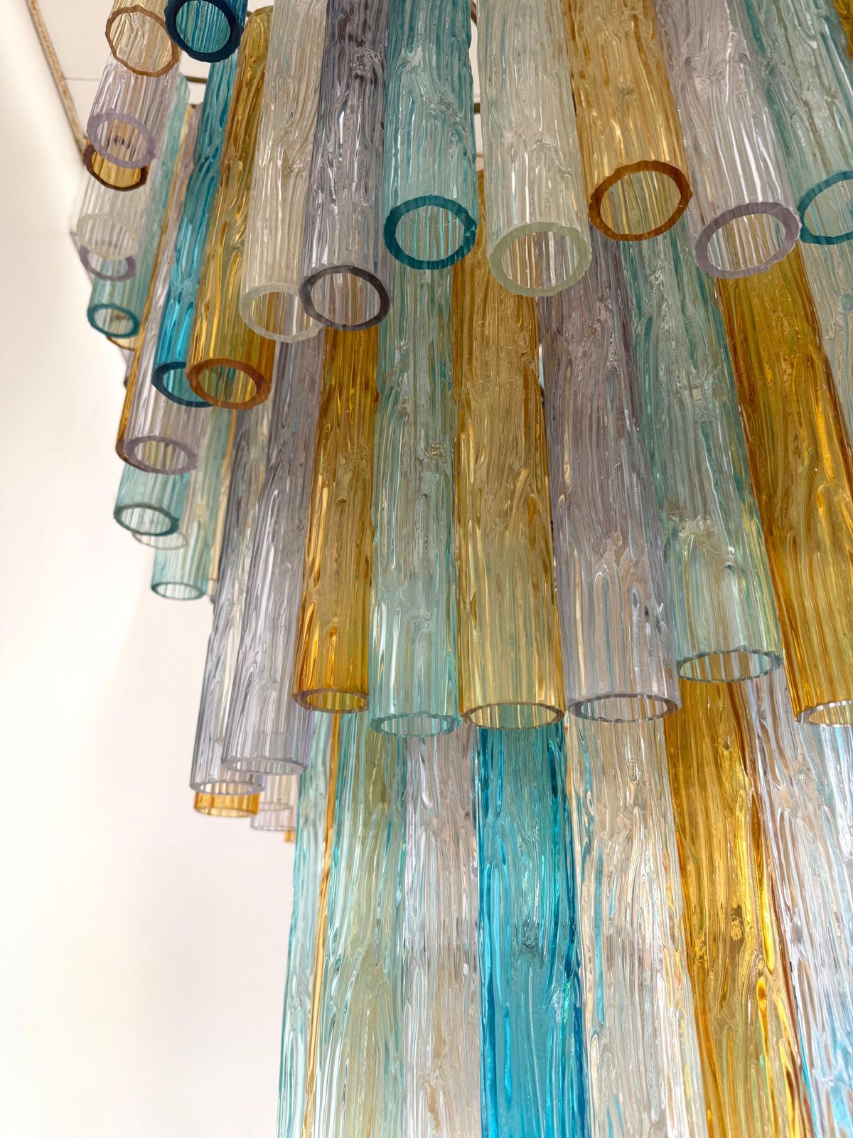 photo vinterior Cascade Chandelier Tube Murano Glass By Venini, Italy, 1960s