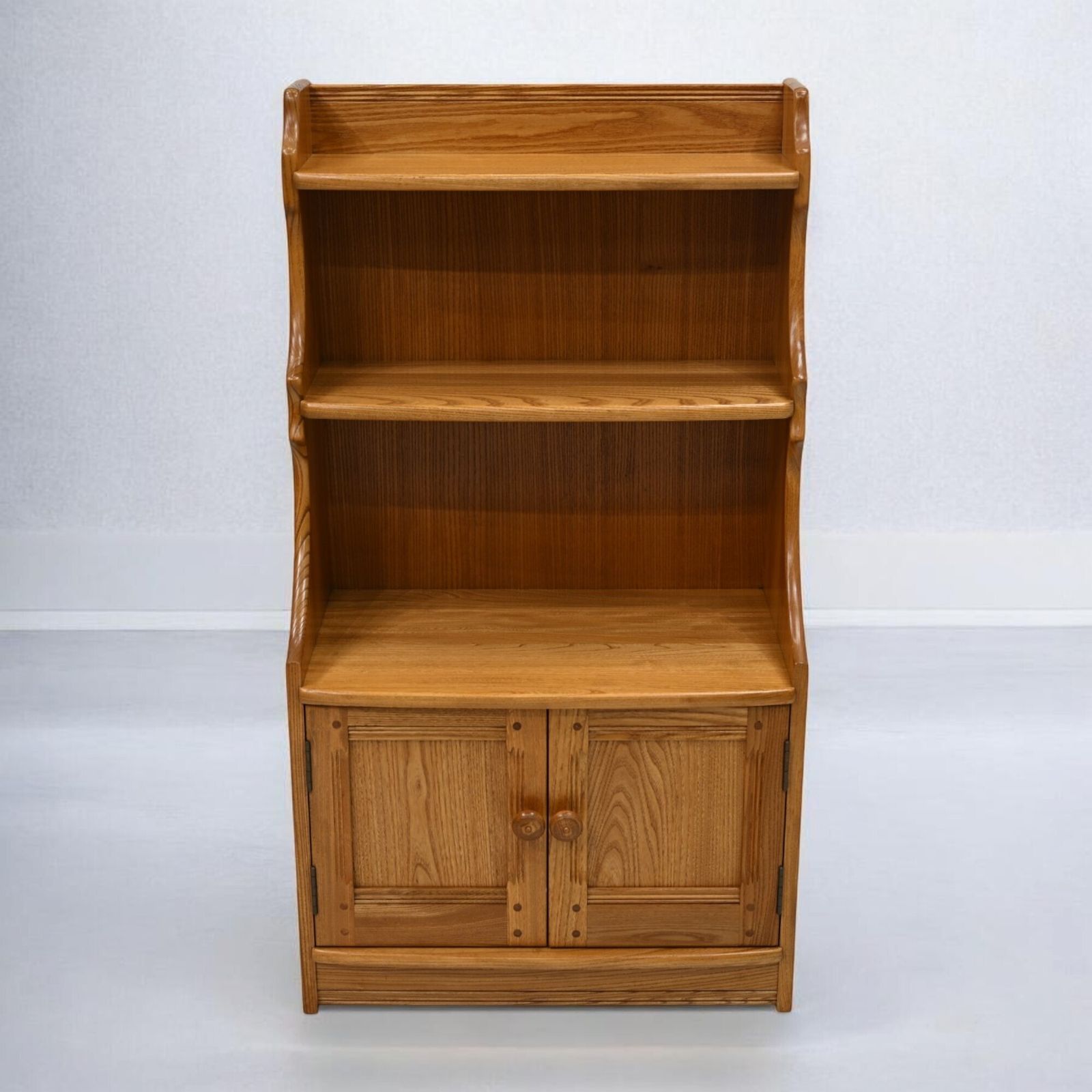 Ercol Waterfall Bookcase 2 Shelves Light Finish Free Uk* Delivery photo furniture