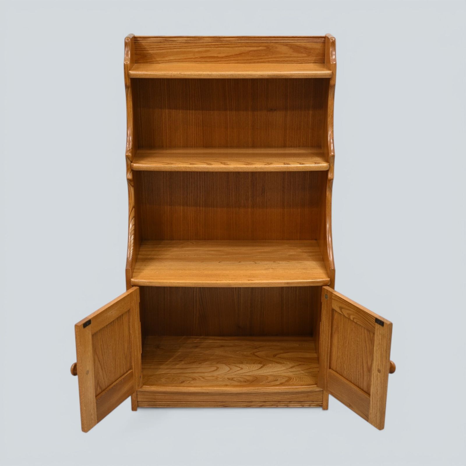 Ercol Waterfall Bookcase 2 Shelves Light Finish Free Uk* Delivery photo vintage