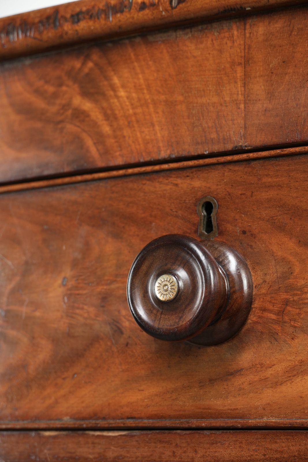 photo furniture Beautiful Large Antique 19th Century English Bow Front Chest Of Drawers/Commode With Ornate Details
