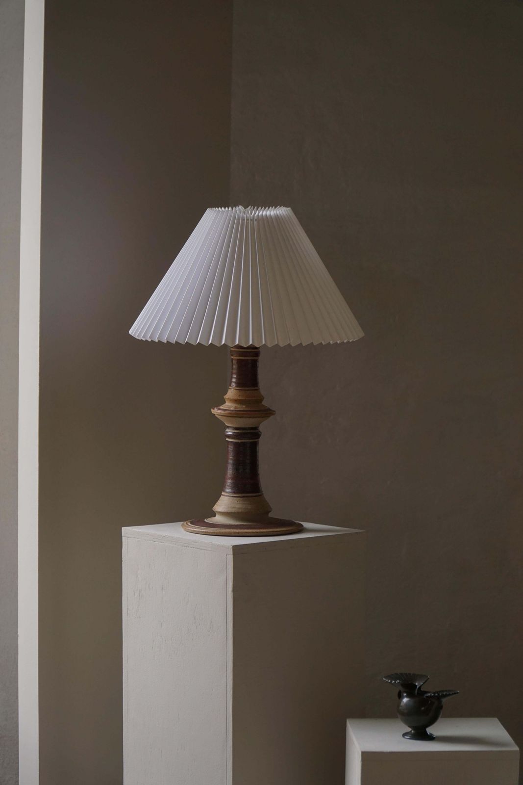 Mid Century Scandinavian Ceramic Table Lamp By Tue Poulsen, Denmark, 1970s photo furniture