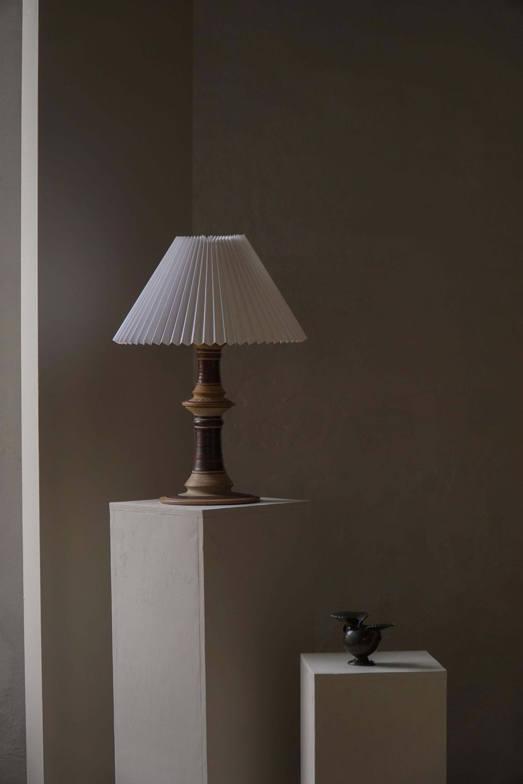 Mid Century Scandinavian Ceramic Table Lamp By Tue Poulsen, Denmark, 1970s photo buy