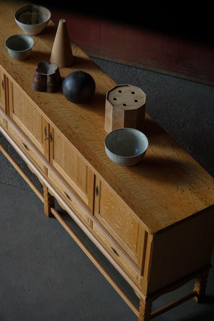 photo for sale Danish Mid Century, Brutalist Sideboard In Oak, Henning Kjærnulf, 1960s