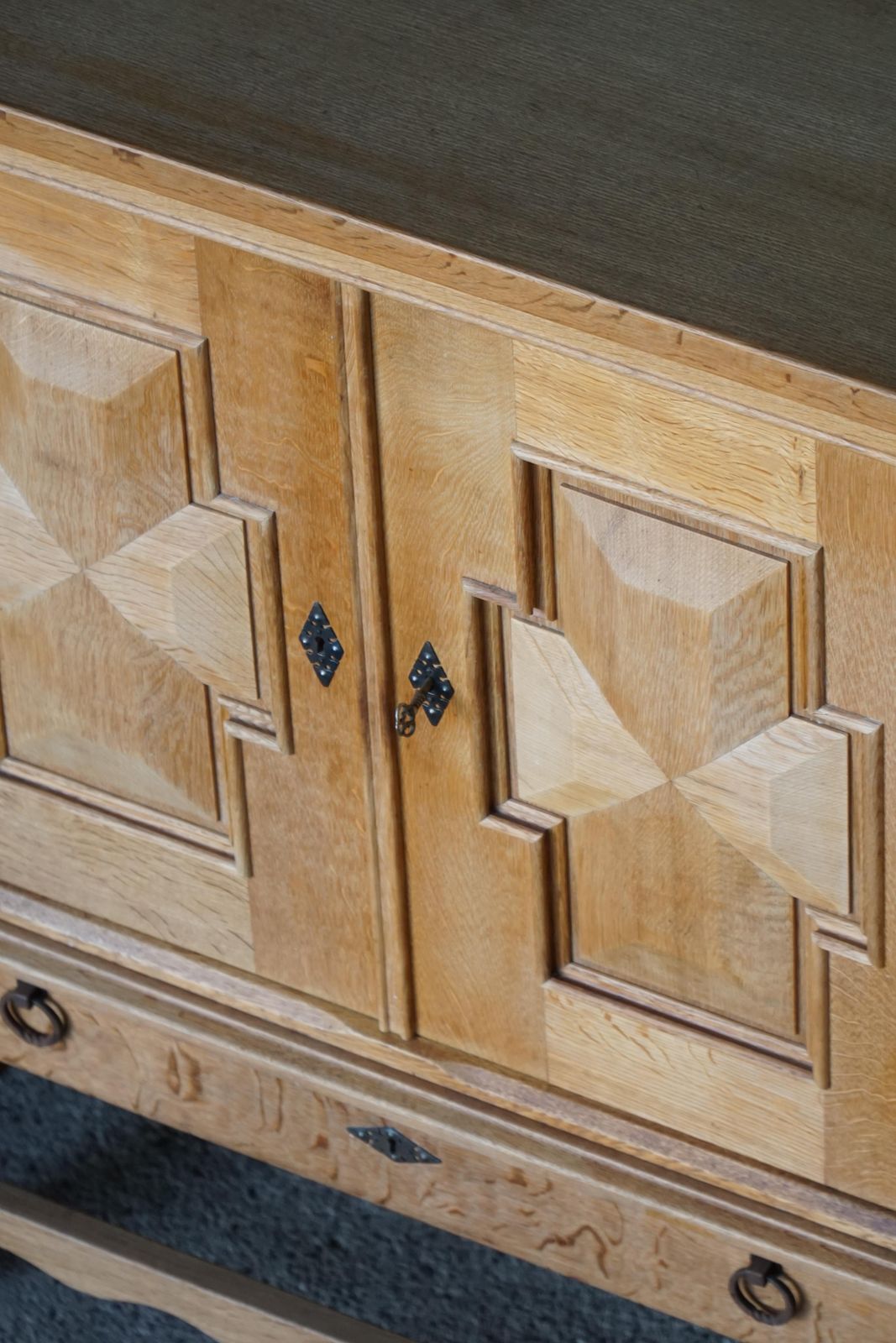 Henning Kjærnulf, Oak Sideboard, Danish Mid Century, Nyrup Møbelfabrik, 1960s photo vintage