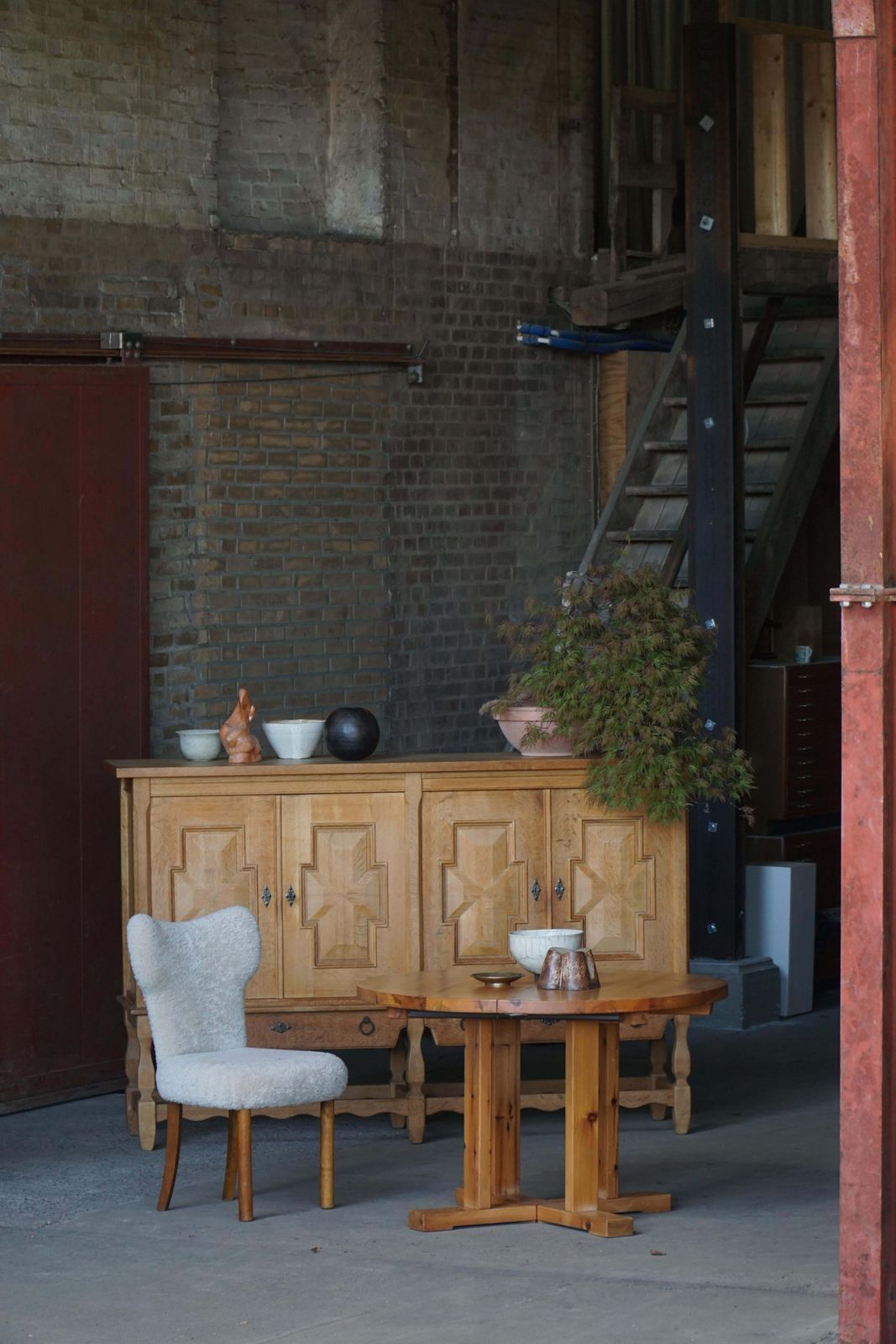 photo furniture Henning Kjærnulf, Oak Sideboard, Danish Mid Century, Nyrup Møbelfabrik, 1960s