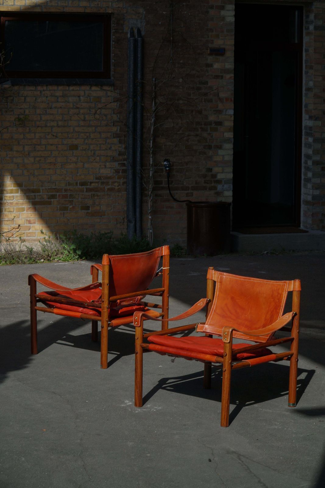 Pair Of Sirocco Chairs In Rosewood & Red Leather, Arne Norell, Ab Aneby, 1960s photo furniture