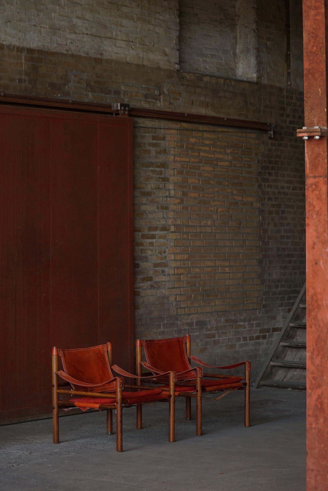 Pair Of Sirocco Chairs In Rosewood & Red Leather, Arne Norell, Ab Aneby, 1960s photo for sale