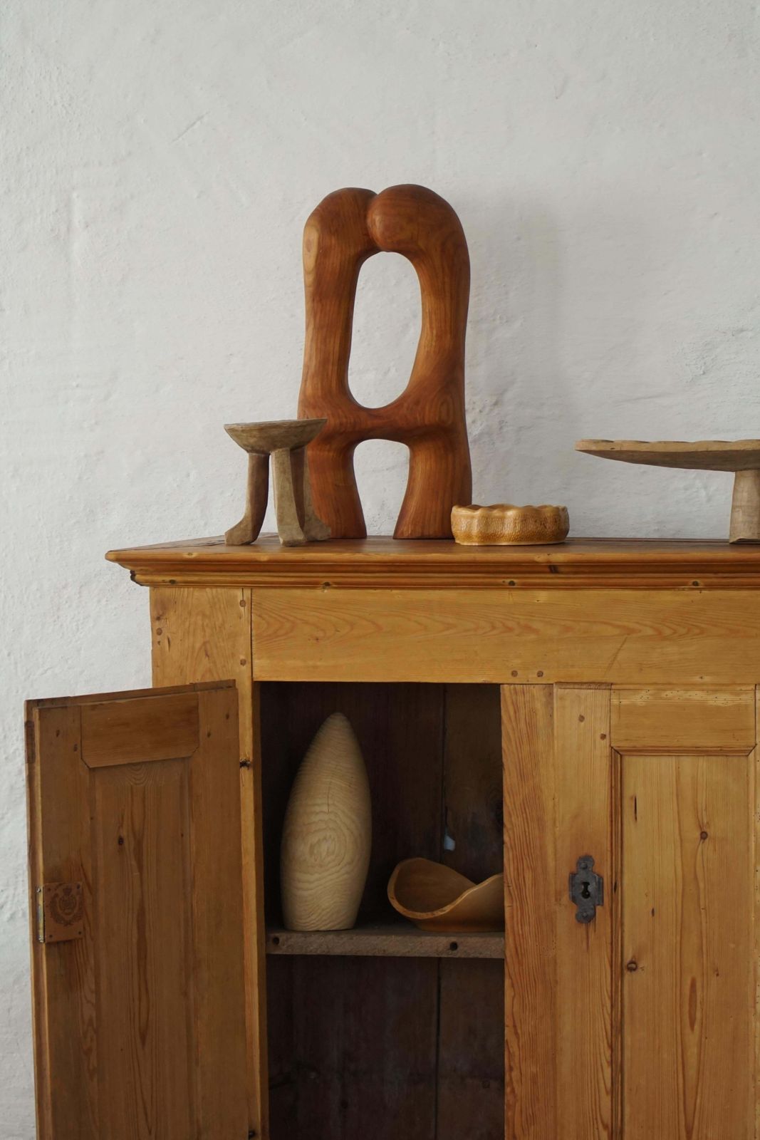 2881.0 Danish Antique Pine Cabinet With Paneled Doors, Wabi Sabi, Late 18th Century photo